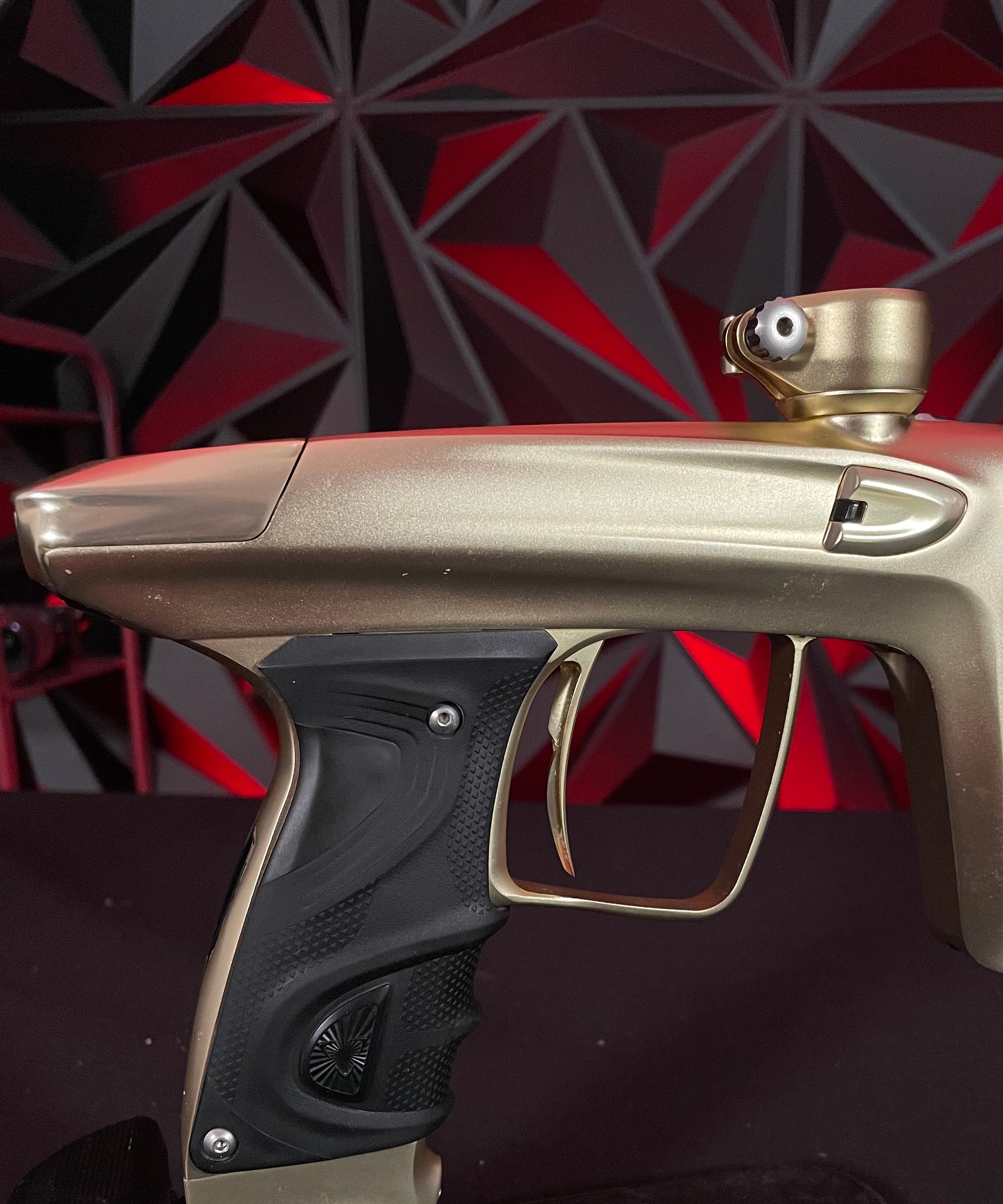 Used DLX TM40 Paintball Gun - Dust Gold/Polished Gold