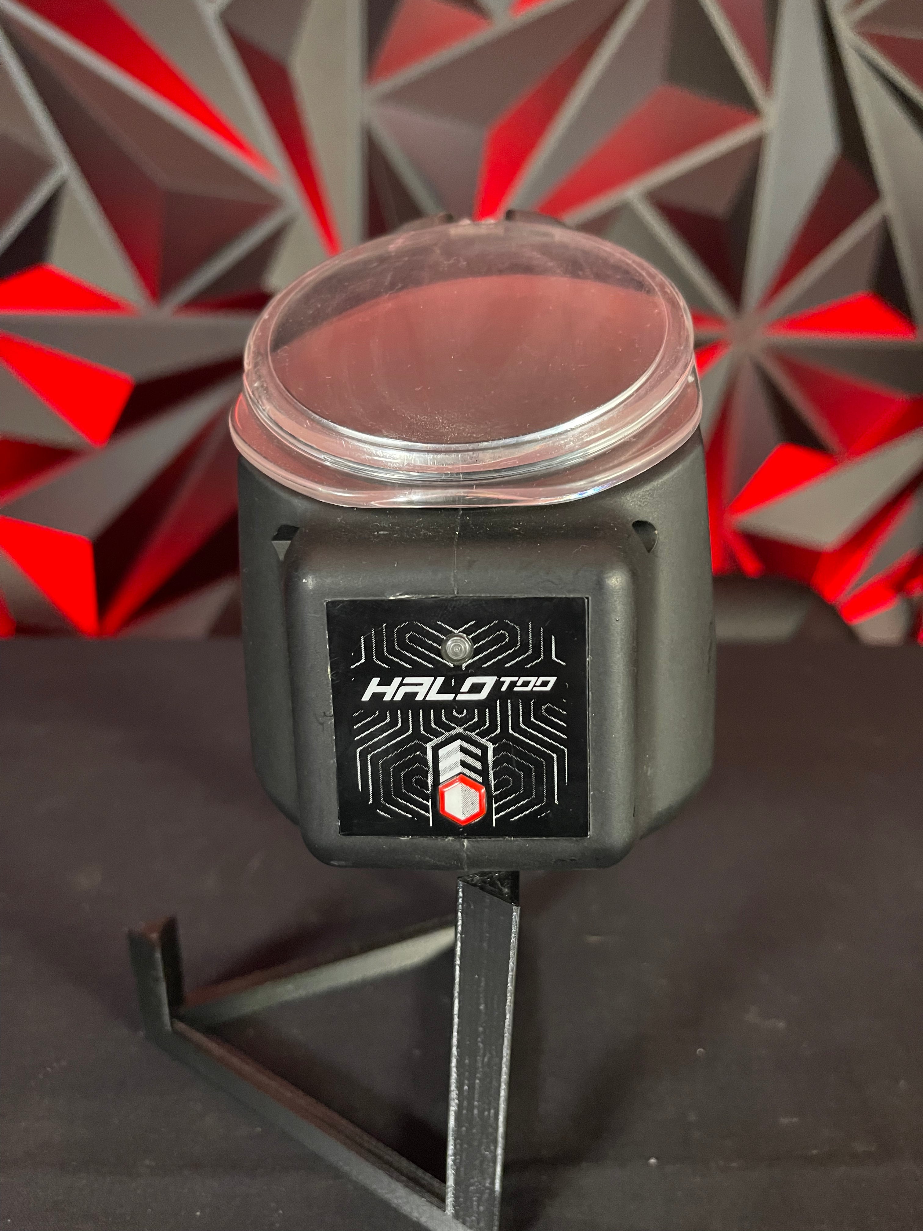 Used Empire Halo Too Paintball Loader - Black w/ Rain Lid