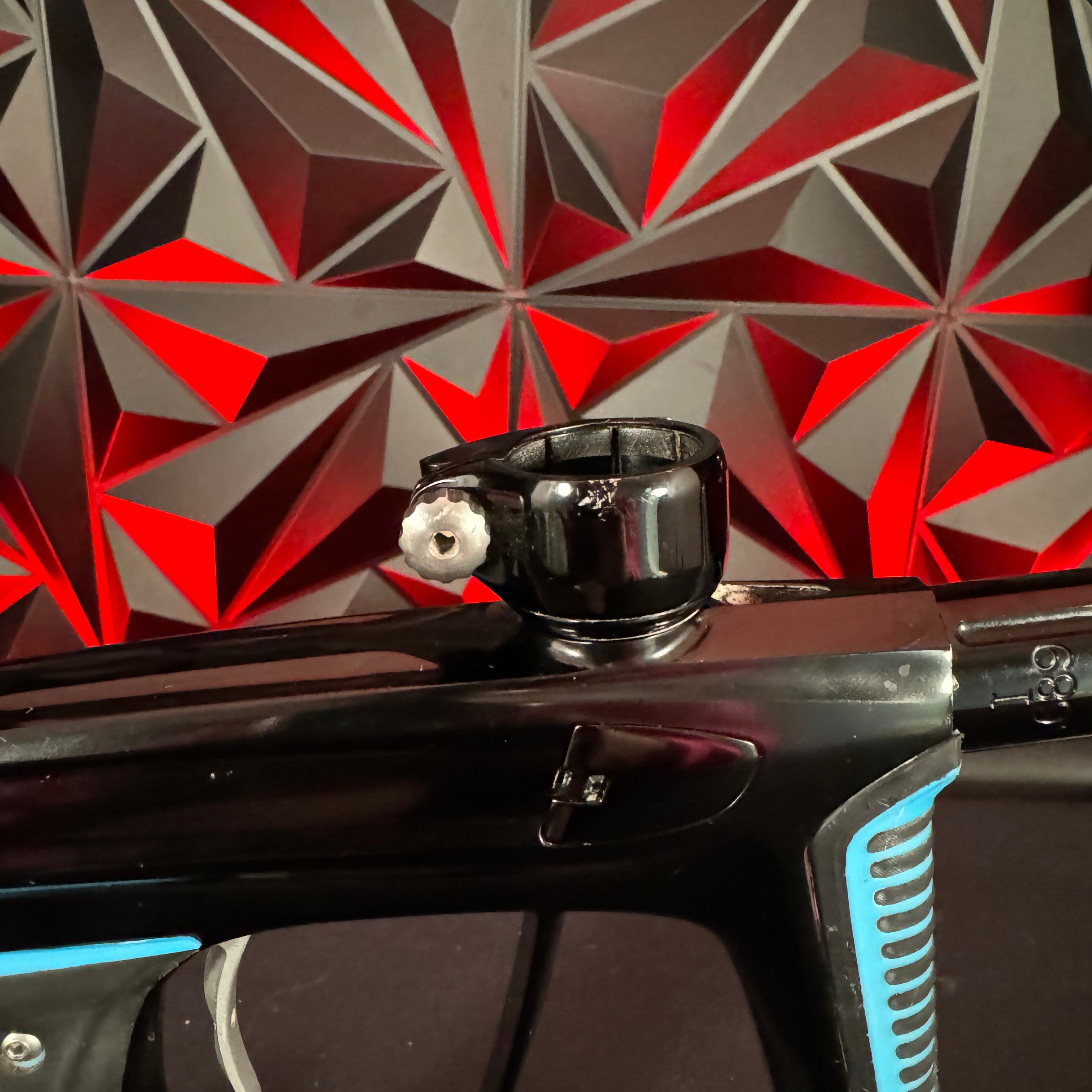 Used DLX Luxe X Paintball Gun - Black w/ Blue Grips