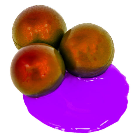 Valken Merica® 2-Tone Metallic 0.68 Cal Paintballs - 2000 Count Metallic Orange Shell - Purple Fill