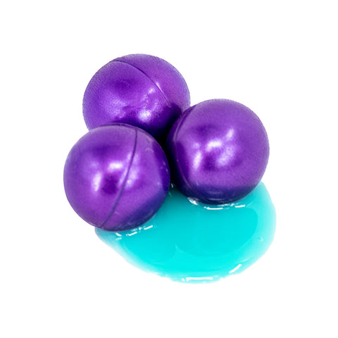 Valken MERICA® PRO 0.68 Cal Paintballs - 2000 Count Metallic Purple Shell - Blue Fill