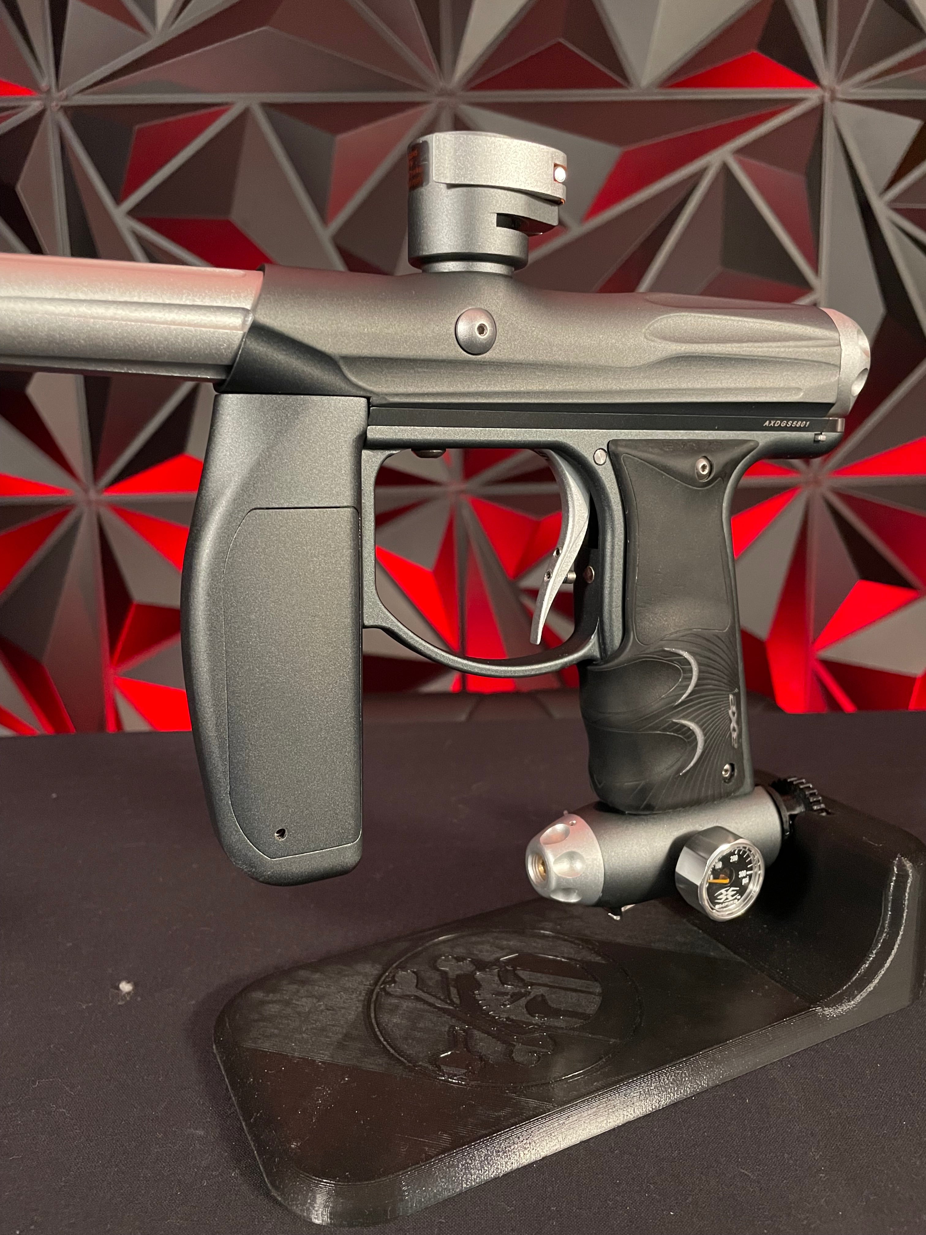 Used Empire Axe Paintball Gun - Dark Grey/Silver w/Redline Board