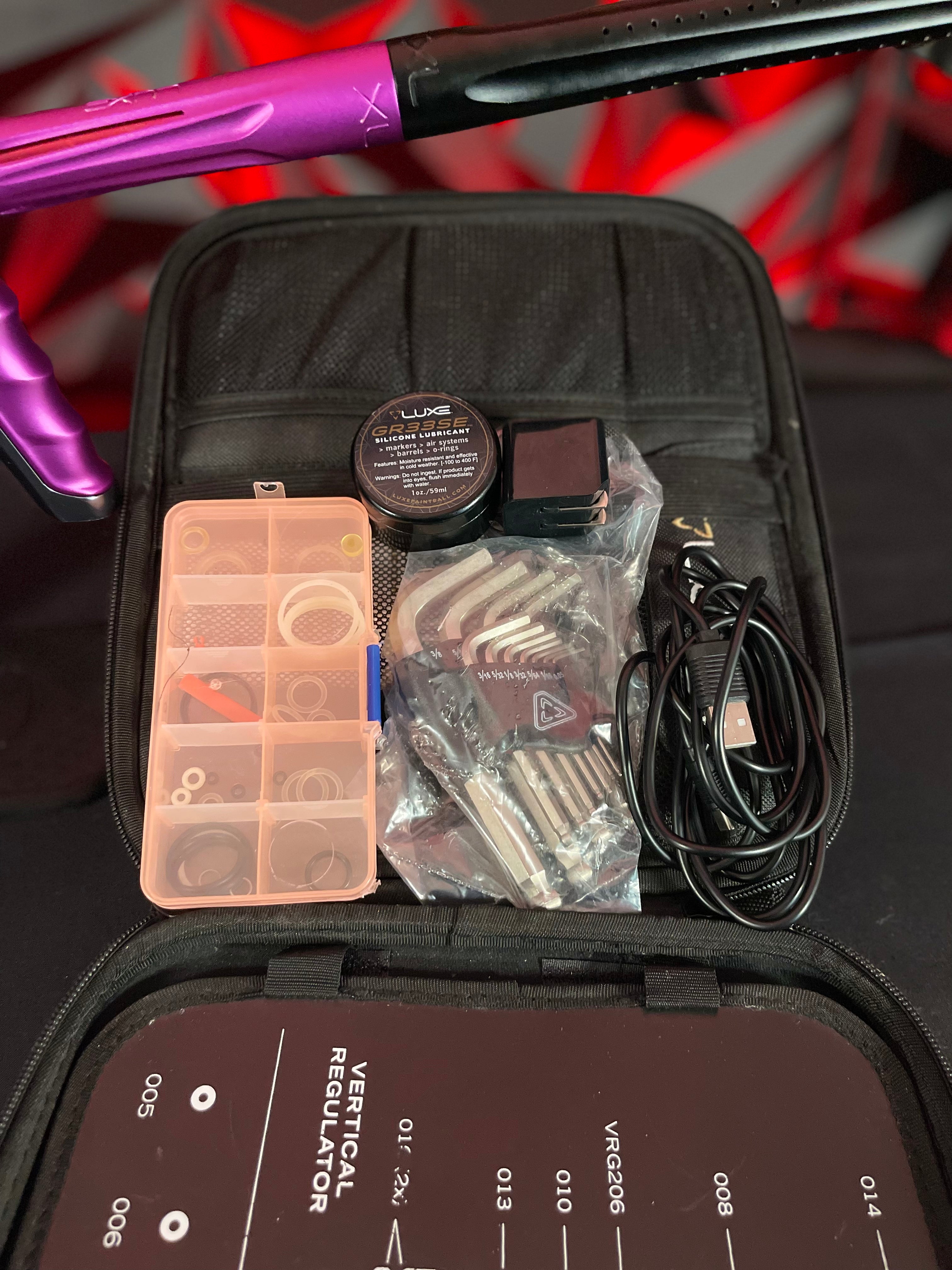 Used DLX Luxe X Paintball Gun - Pewter / Purple