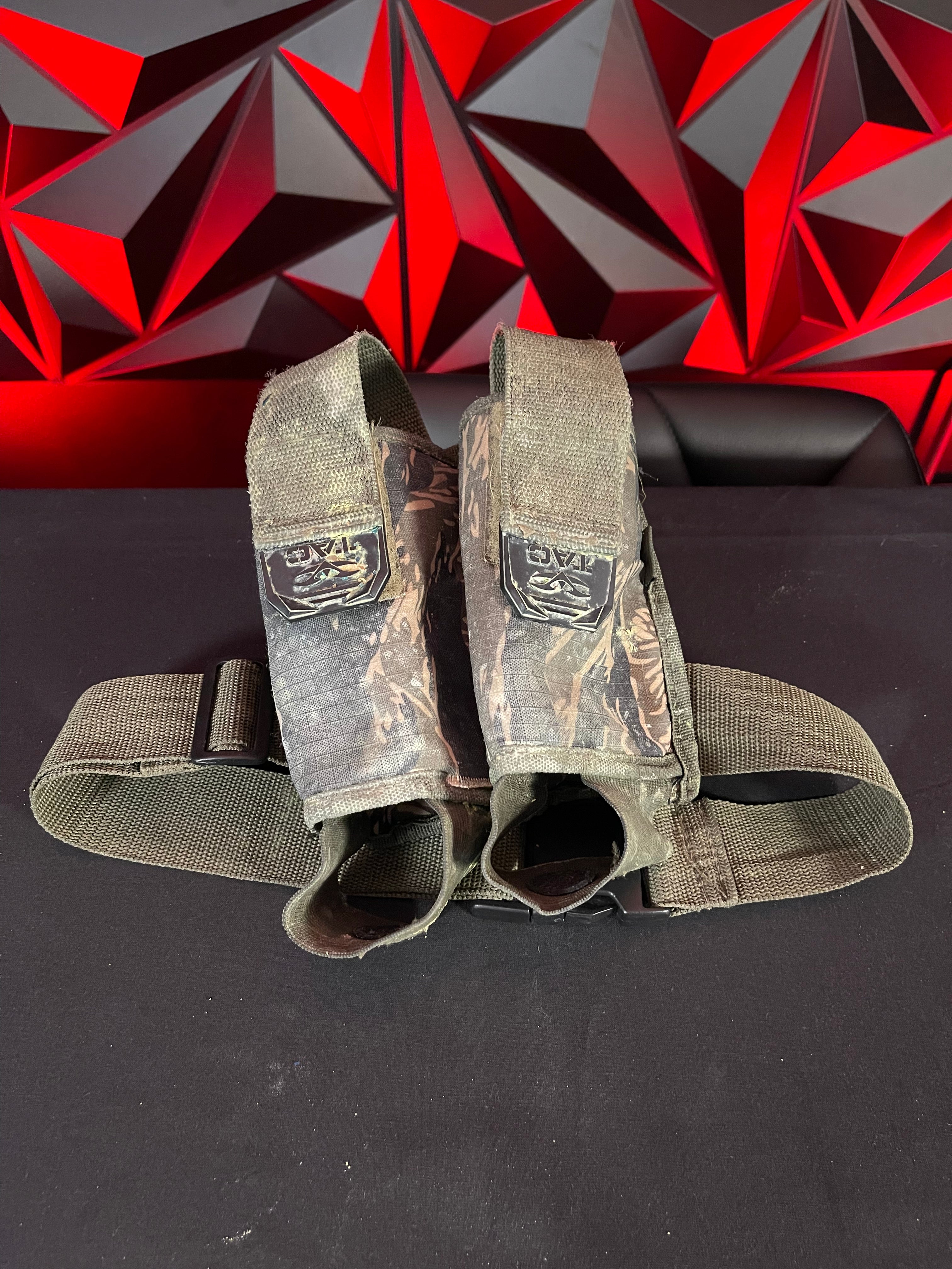 Used Valken Double Pod Pouch - Tiger Camo Olive