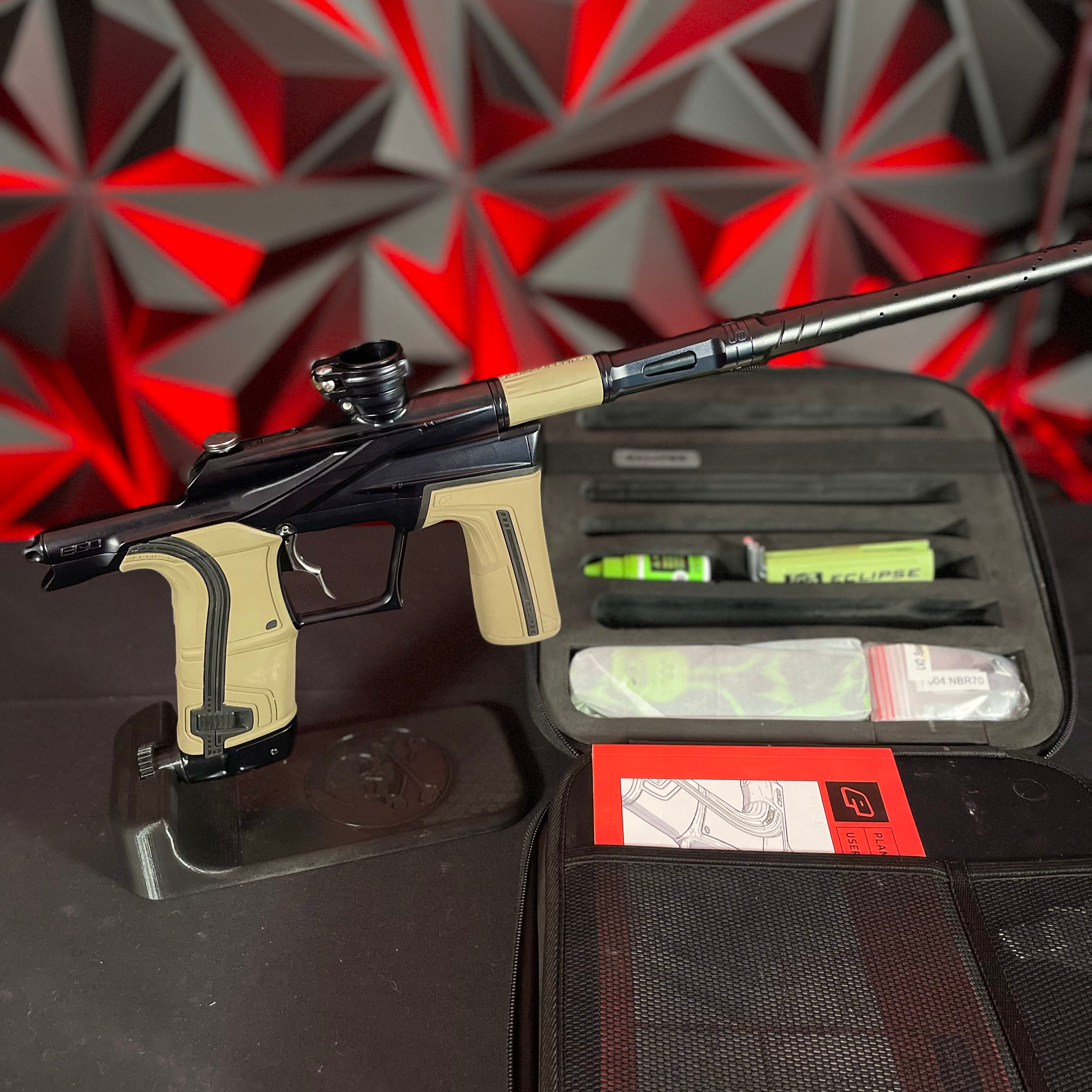 Used Planet Eclipse LV2 Paintball Gun - Midnight w/ Infamous Deuce Trigger & 1 S63 Inserts