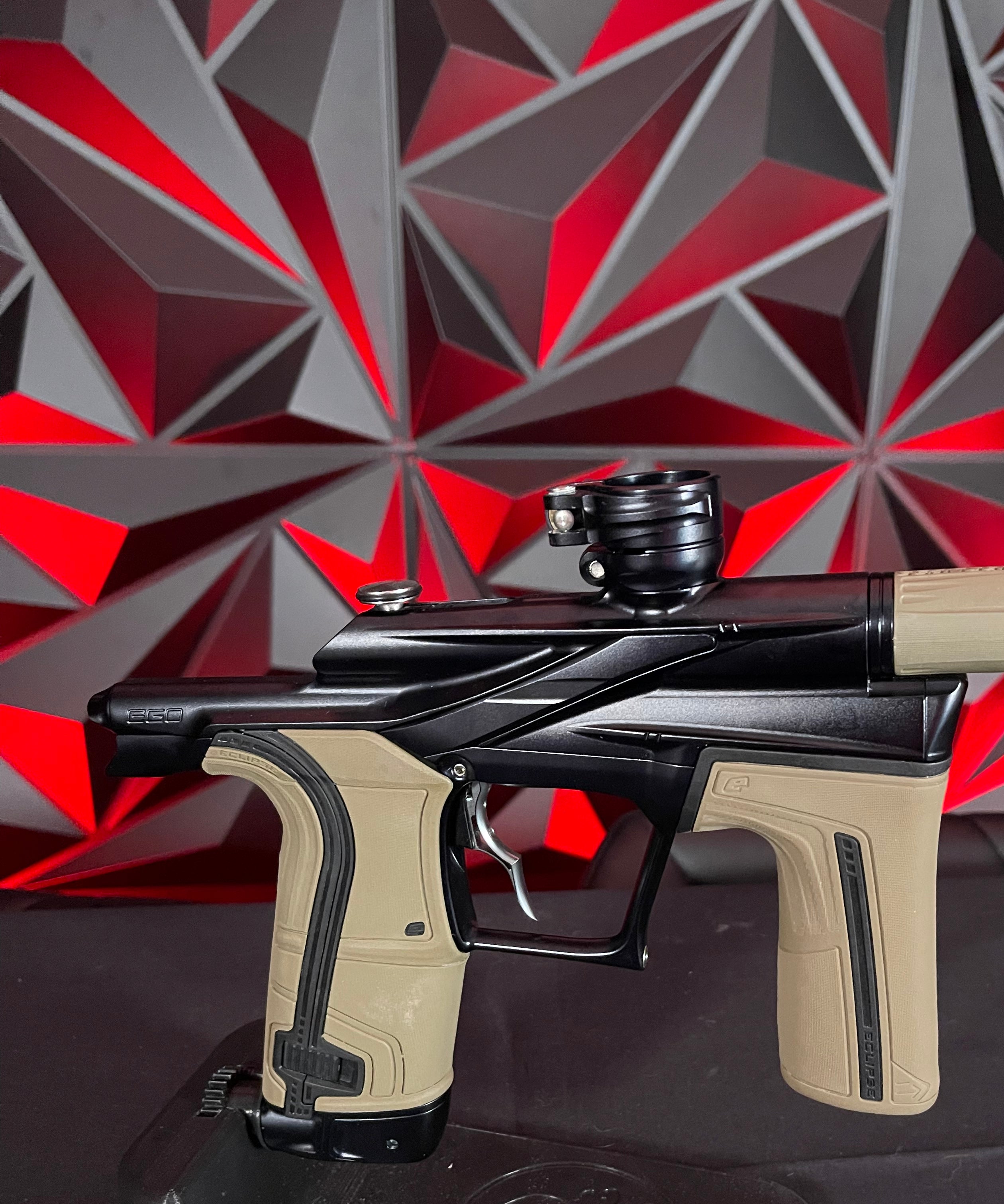 Used Planet Eclipse LV2 Paintball Gun - Midnight w/ Infamous Deuce Trigger & 1 S63 Inserts