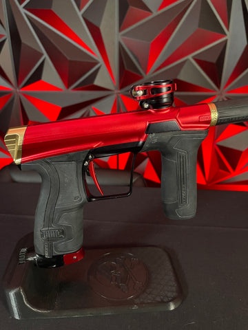 Used Planet Eclipse CS2 Pro Paintball Gun - Red/Black/Gold w/ 3 FL Backs