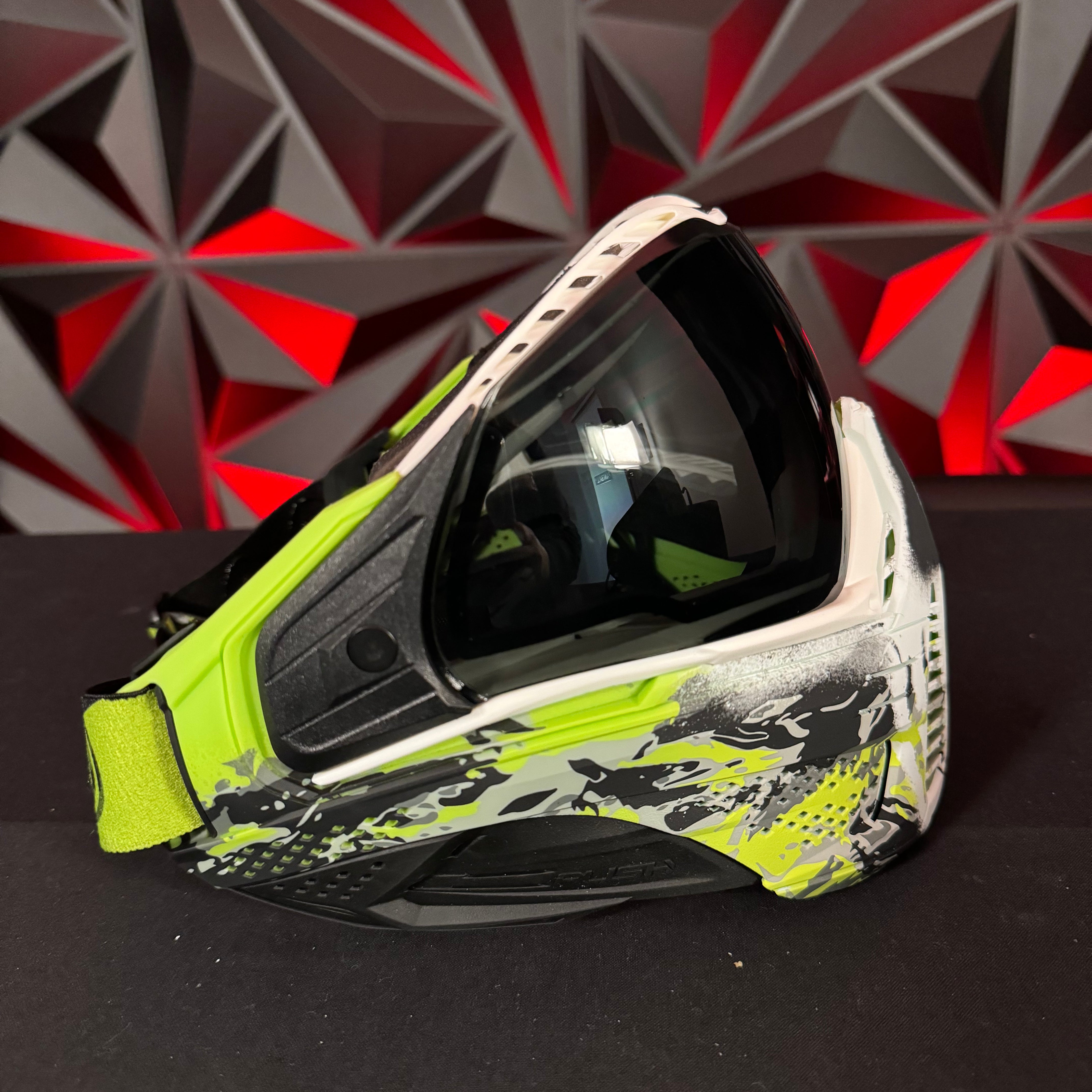 Used Infamous Push Skull Paintball Mask - Skull Volt w/Hard Case