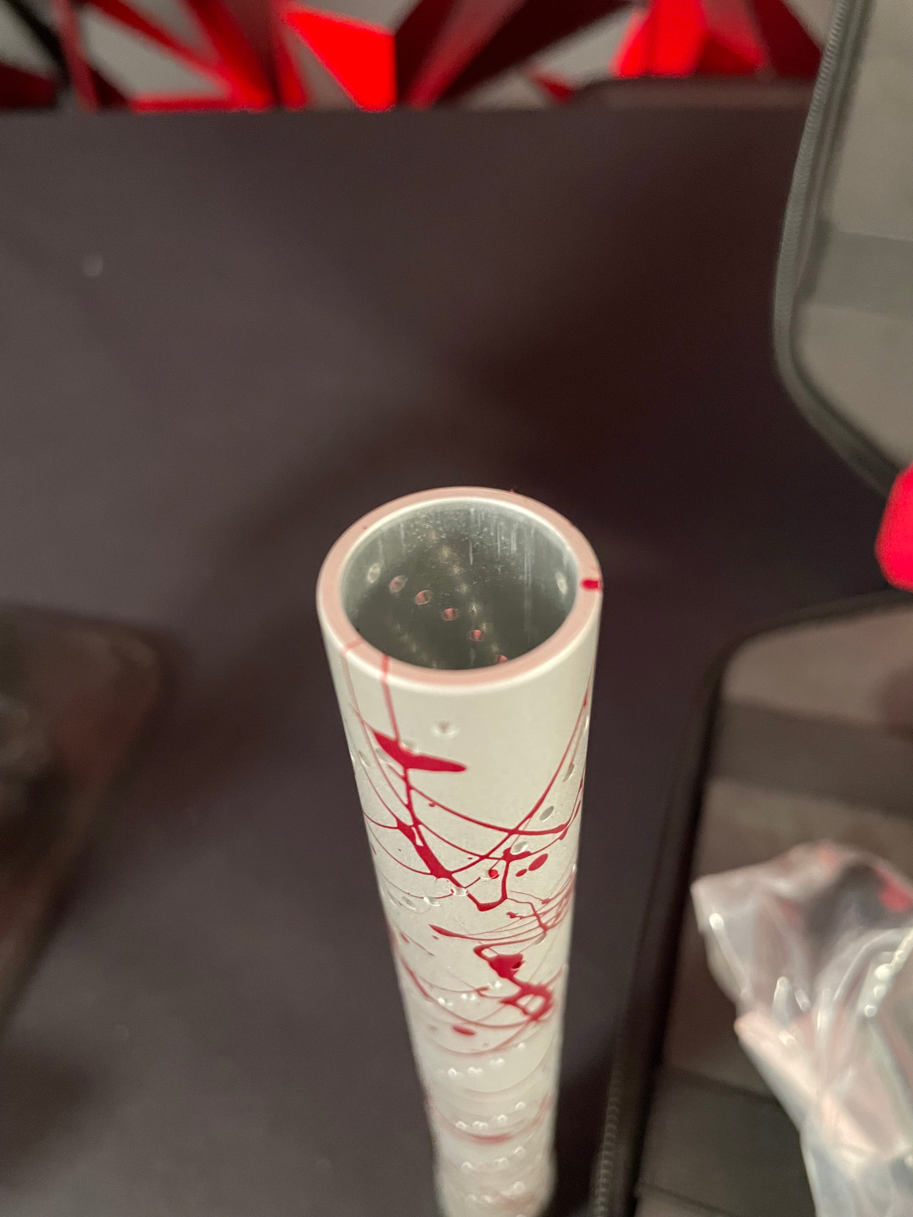 Used Inception Designs Twister Autococker Paintball Gun - Red Splash #128 w/4 Backs & 2 Tips