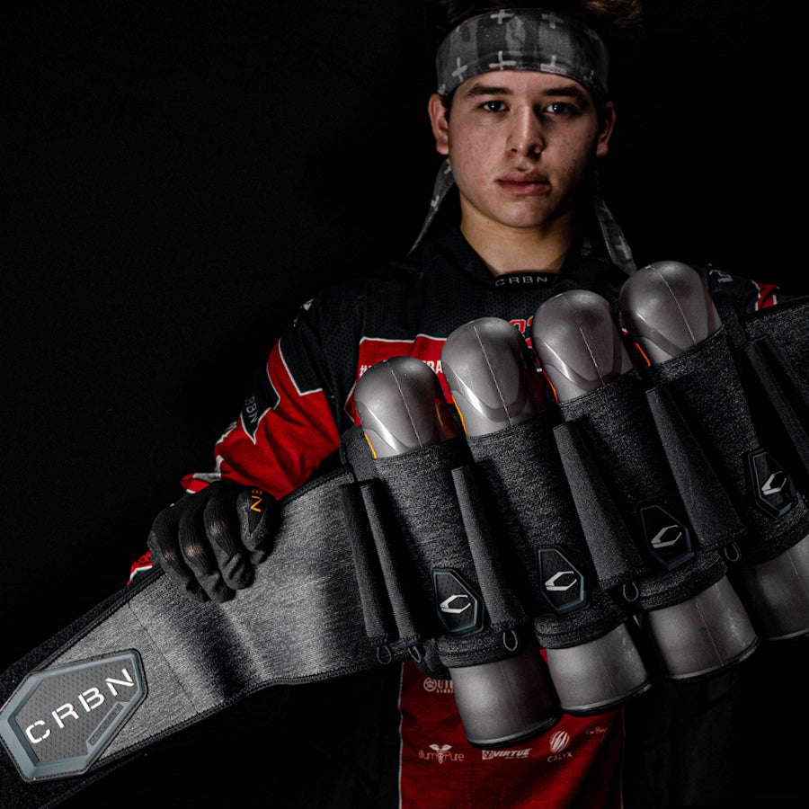 Carbon Paintball CC Harness - 4 Pack - Small/Medium - (Black/Heather 2023)