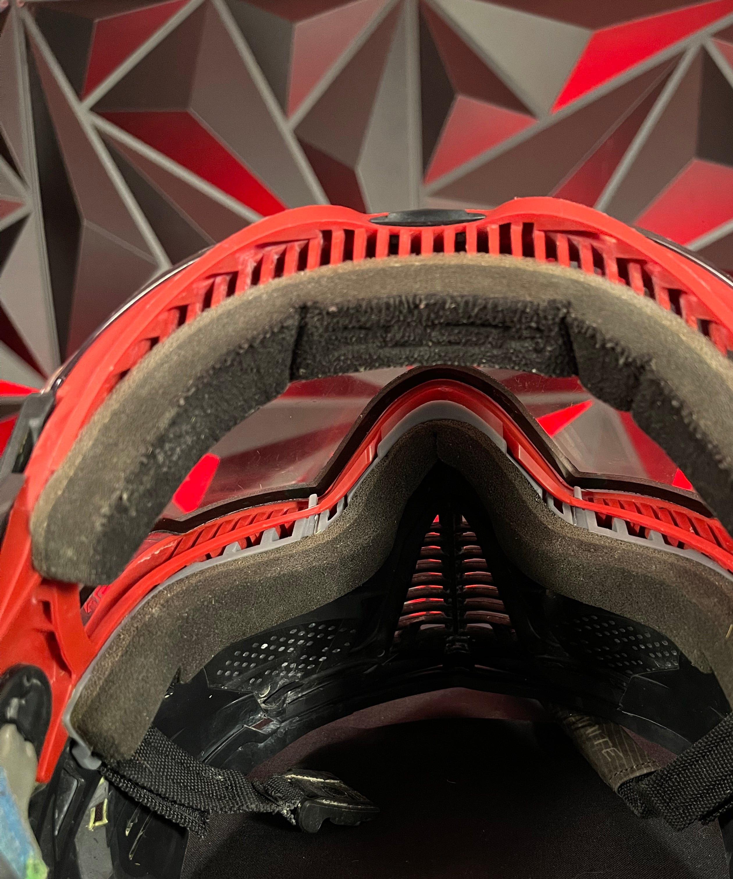 Used Push Unite Paintball Mask - Black Camo/Red Accents w/Hard Case