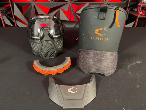 Used Carbon Zero Pro Paintball Mask - More Coverage - Pro Smoke