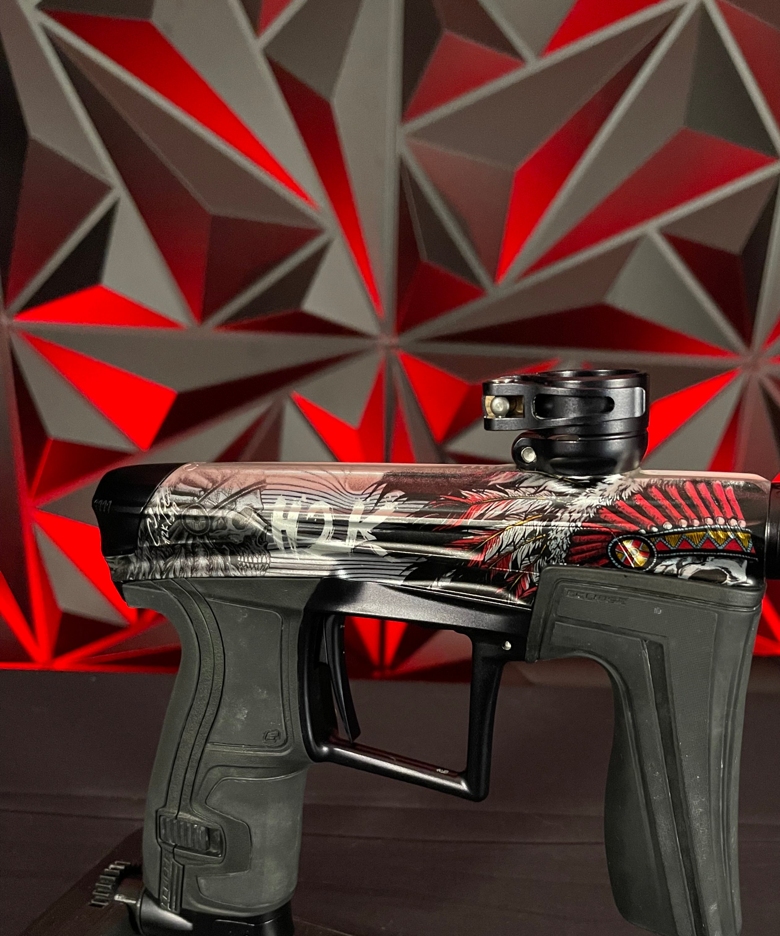 Used Planet Eclipse Geo 4 Paintball Gun - H2K w/Signed Case, 3 FL Inserts, & 2 Triggers