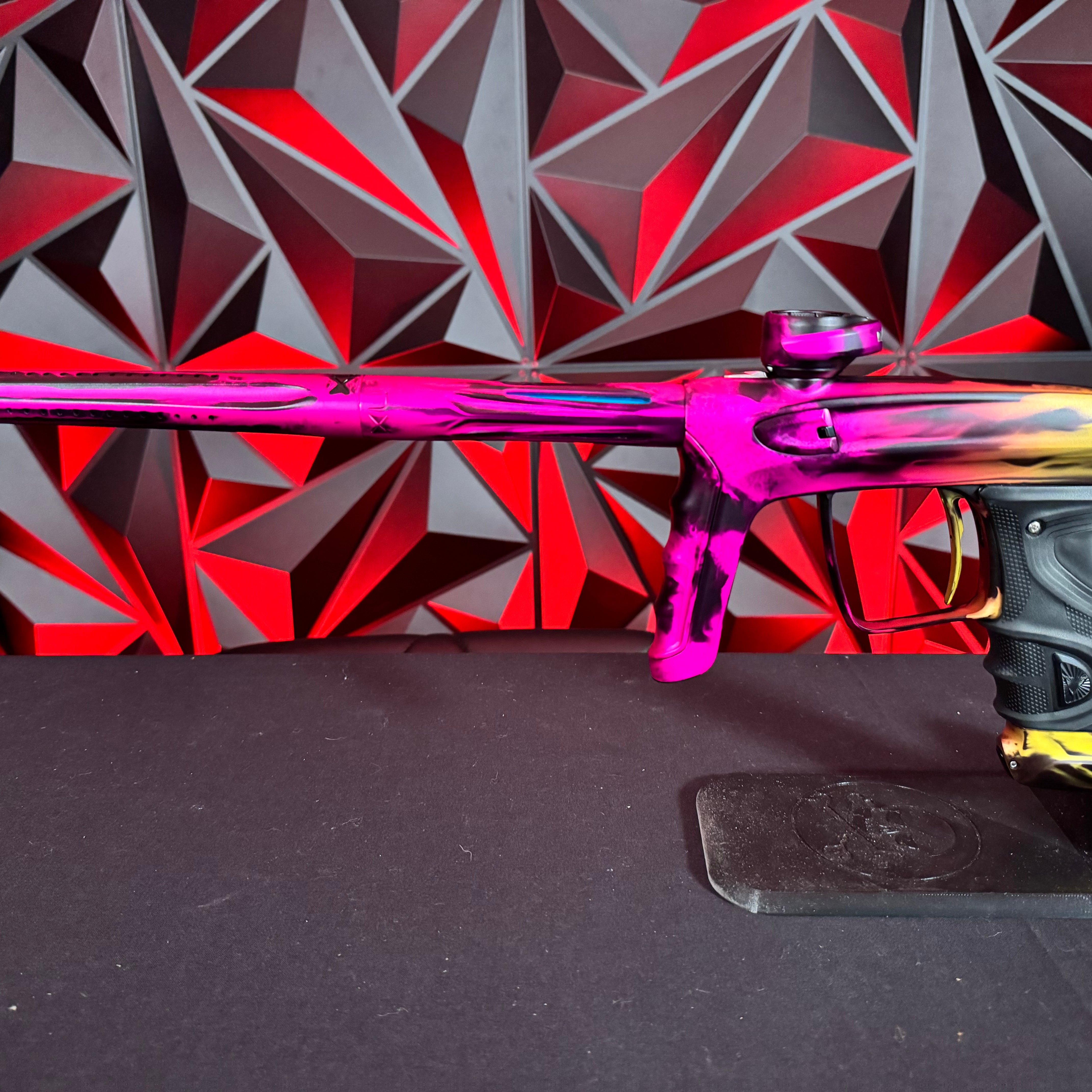 Used DLX Luxe TM40 Paintball Gun - LE Dust Pink/Yellow Smear
