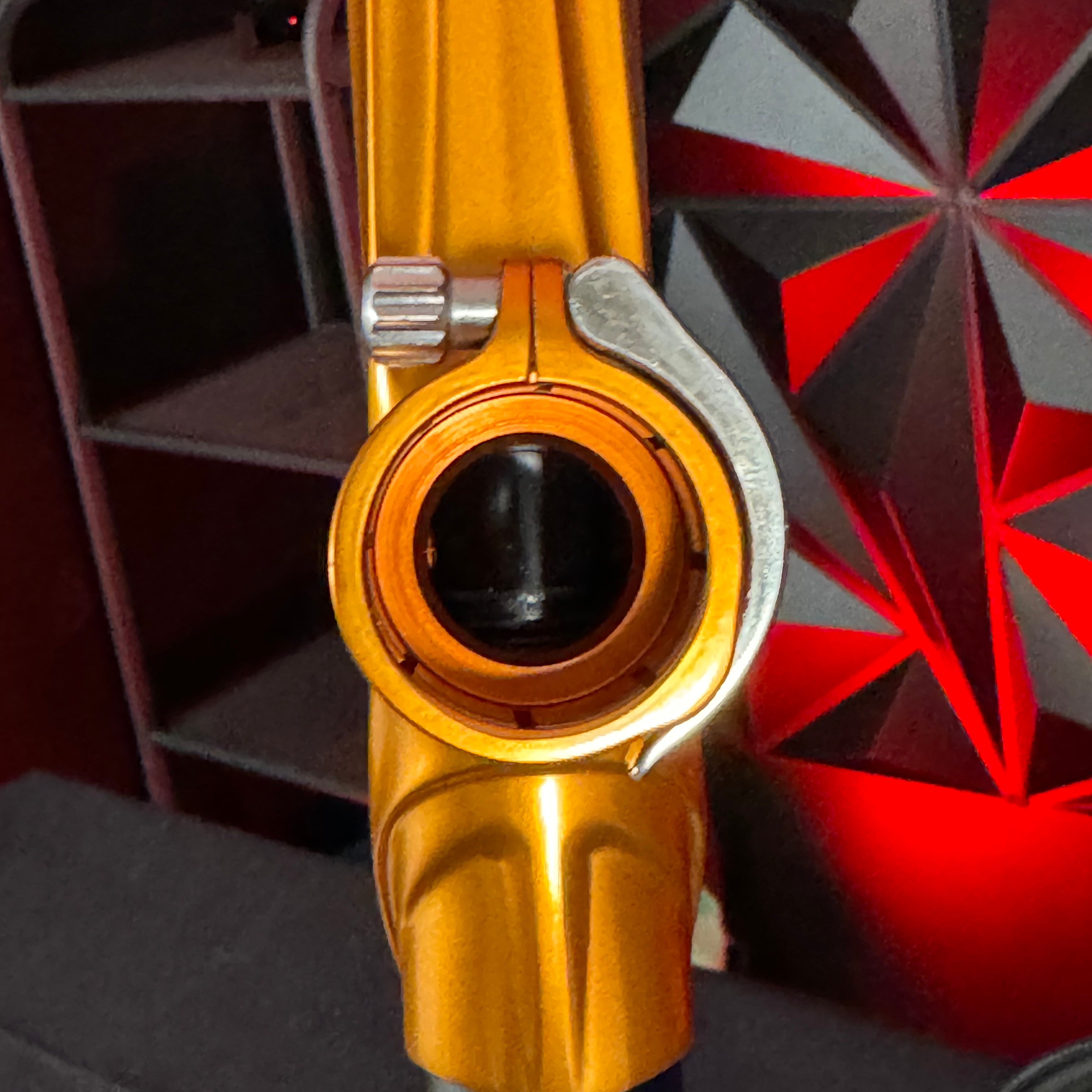 Used DLX Luxe 1.5 Paintball Gun - Polished Orange/Black w/2.0 Bolt