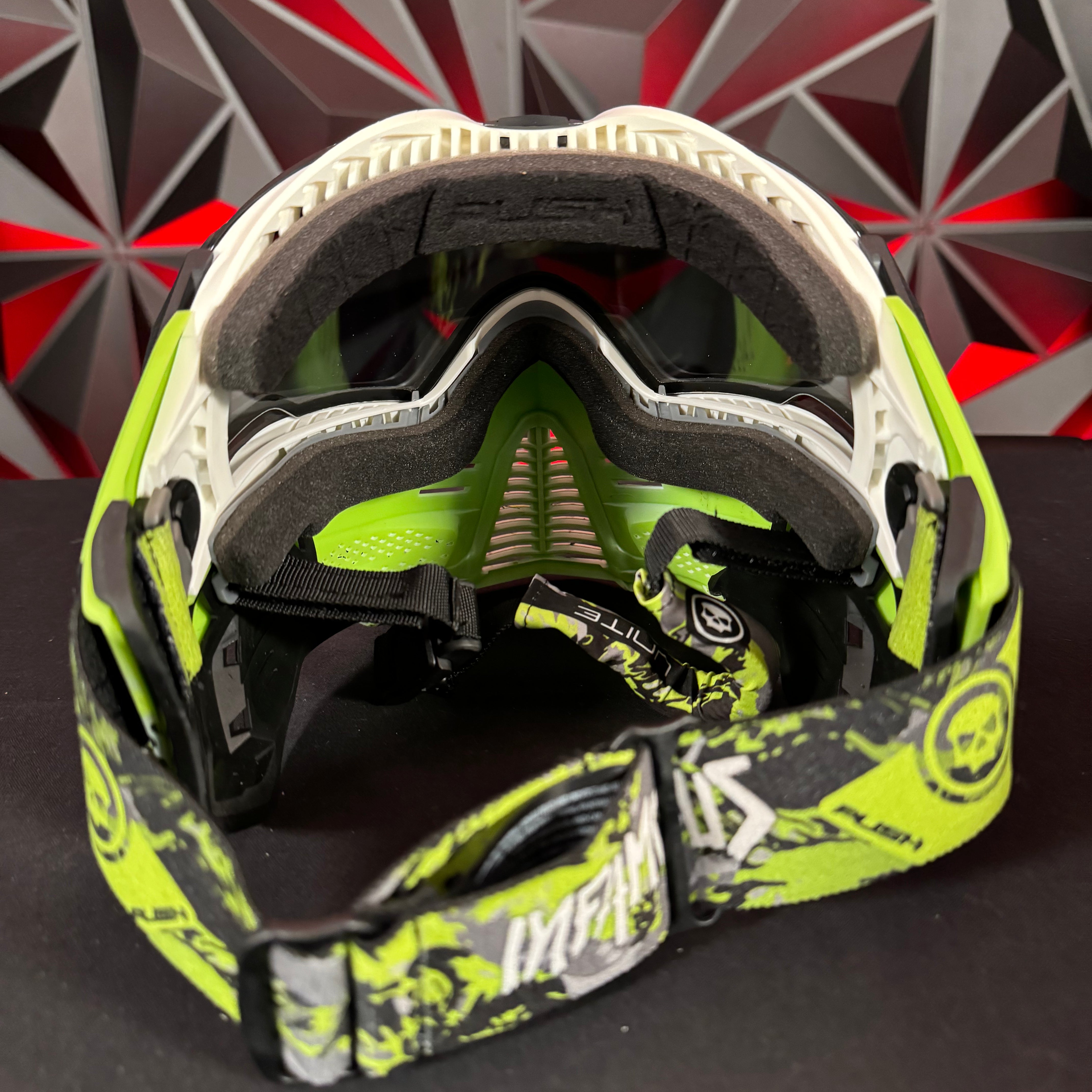 Used Infamous Push Skull Paintball Mask - Skull Volt w/Hard Case