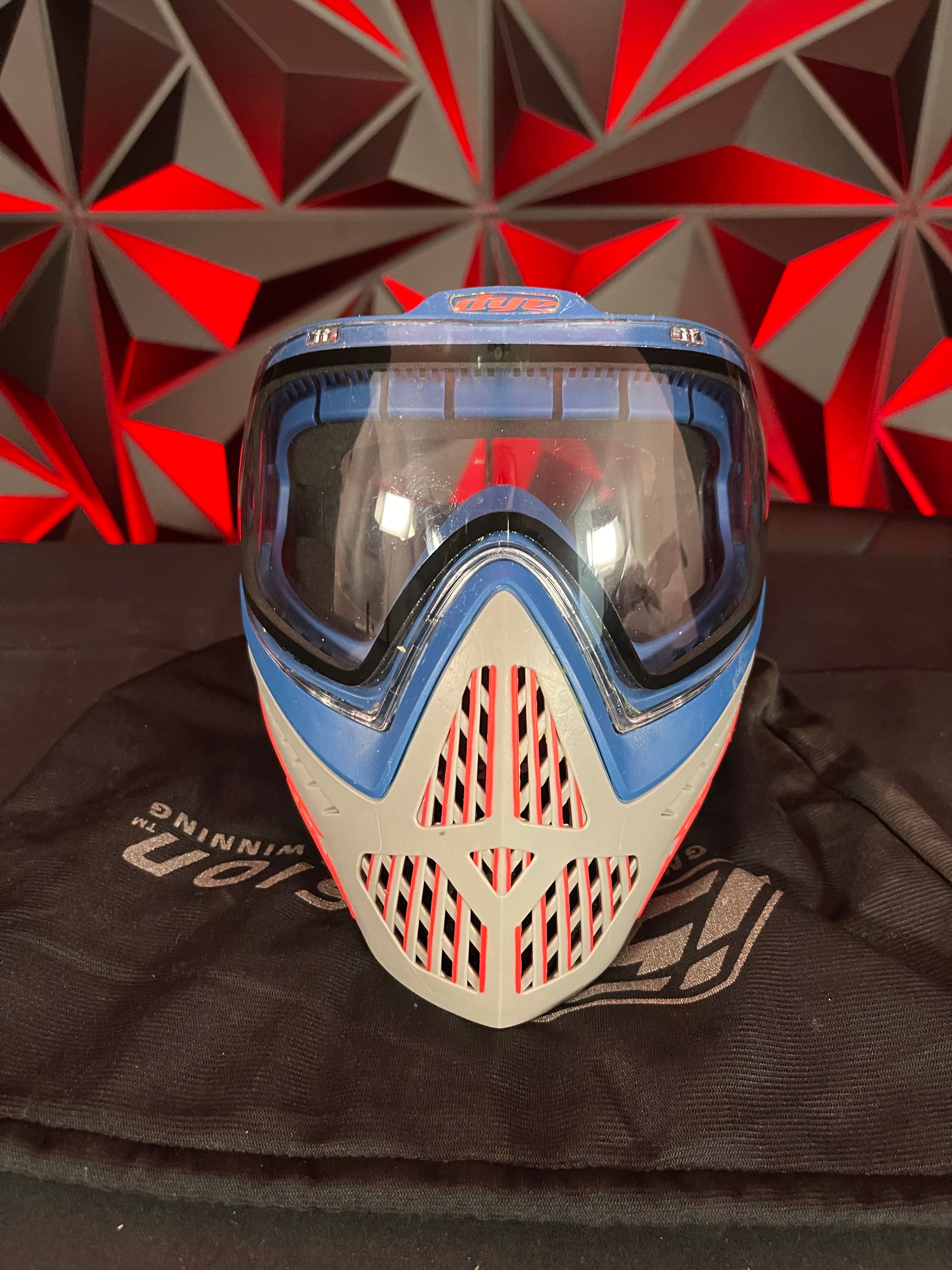 Used Dye i5 Paintball Goggle - Grey/Red w/Soft Goggle Bag