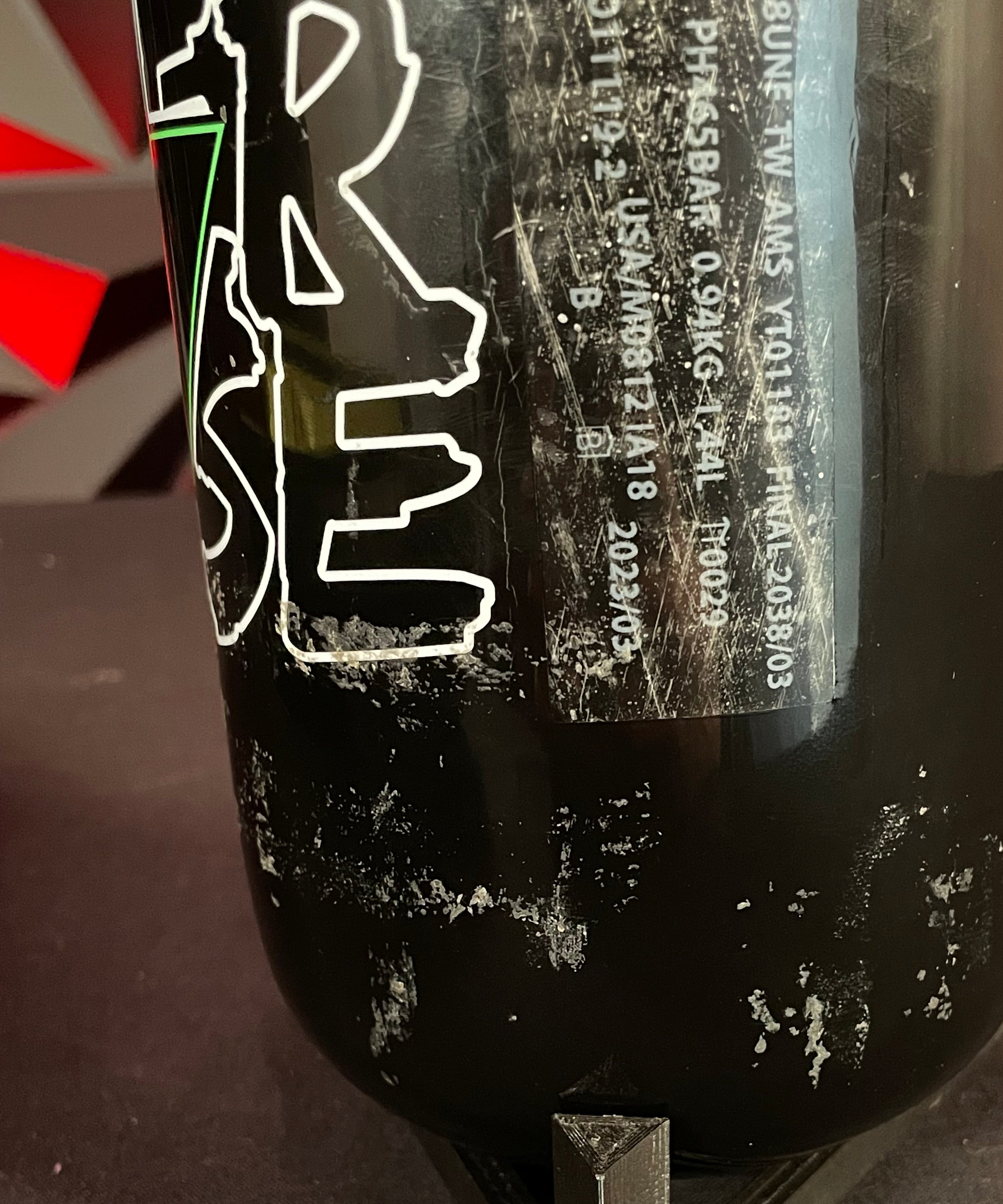 Used Powerhouse 78/4500 Paintball Tank *Bottle Only* w/Infamous Tank Case