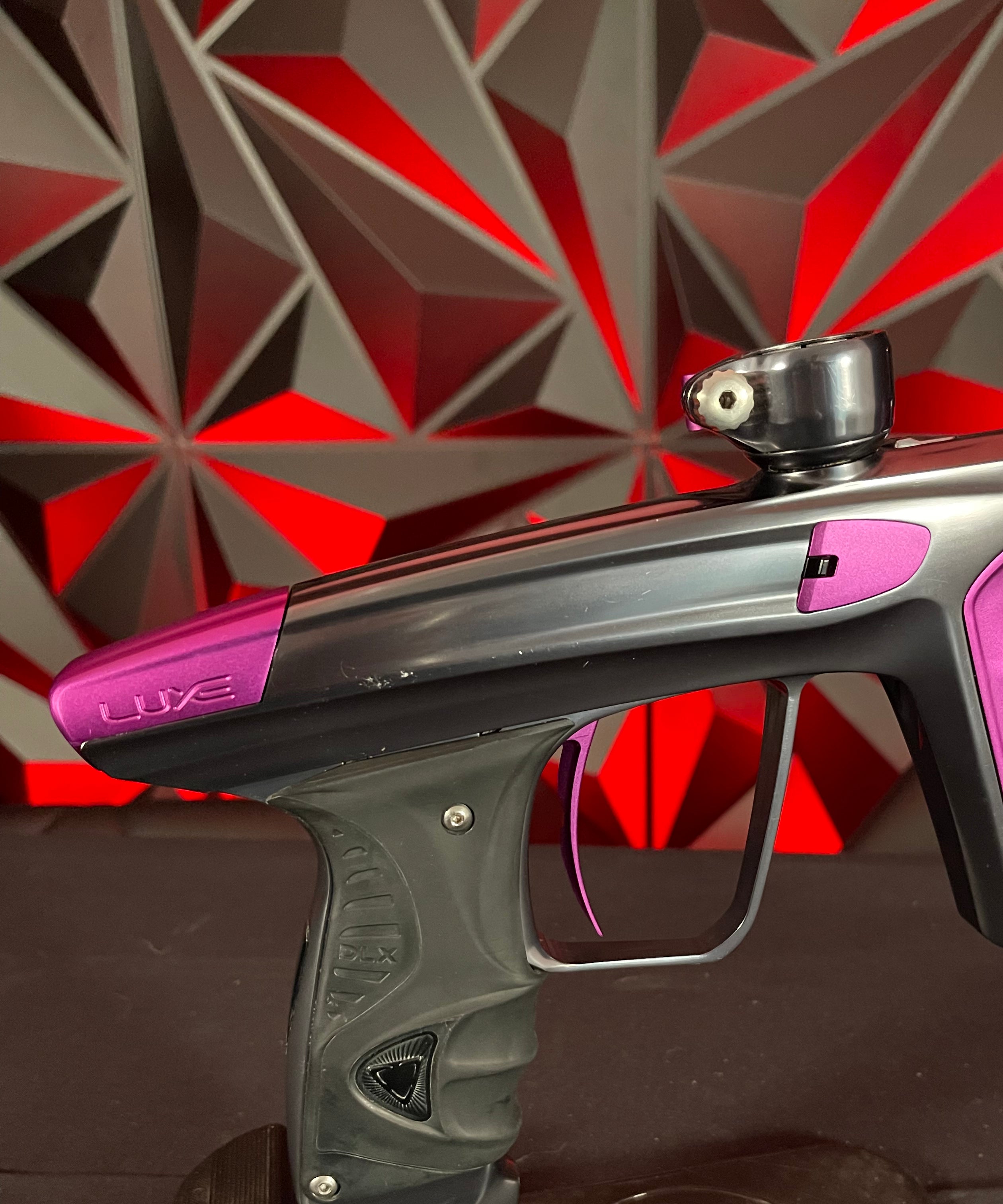 Used DLX Luxe X Paintball Gun - Pewter / Purple