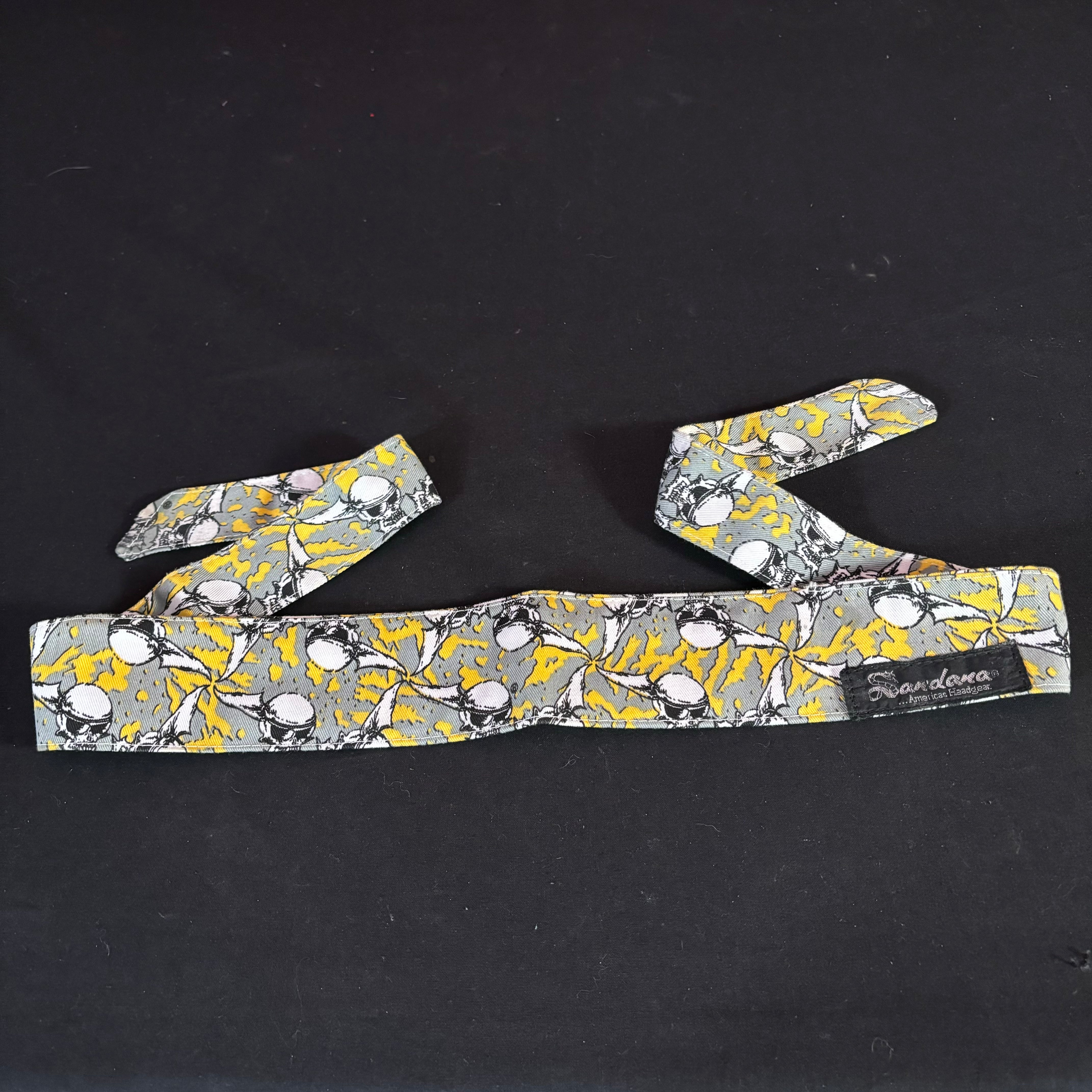 Bandeau sport Made in France motif Skulls and Roses