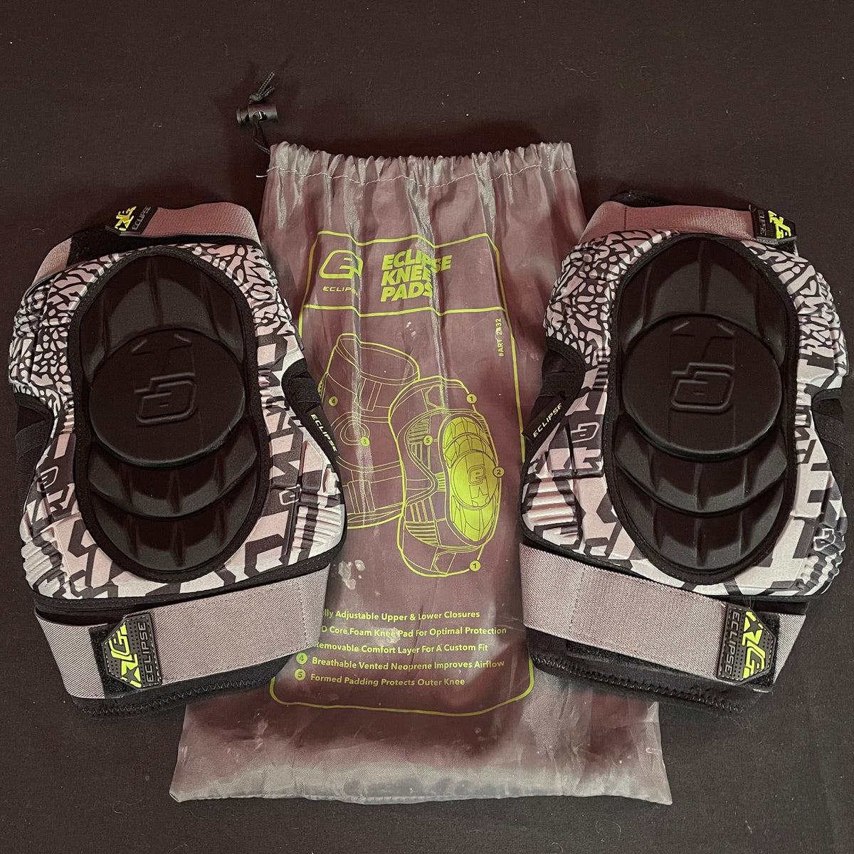 Used Eclipse Fantm Knee Pads Small Punishers Paintball