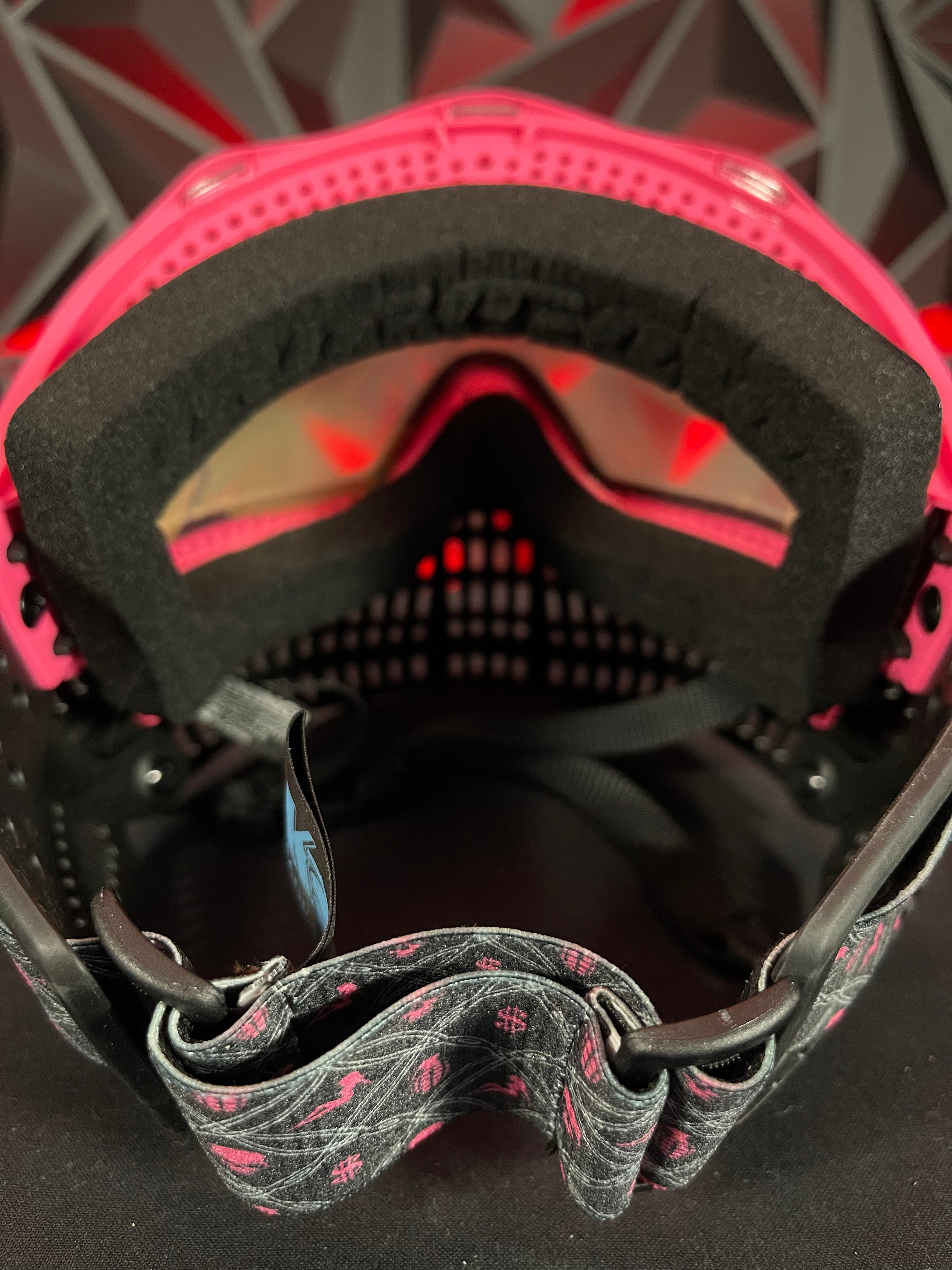 Used JT Proflex Mask - Custom Build - Black/Pink w/ 2 Lenses, Visor, Original Box & Soft Goggle Bag