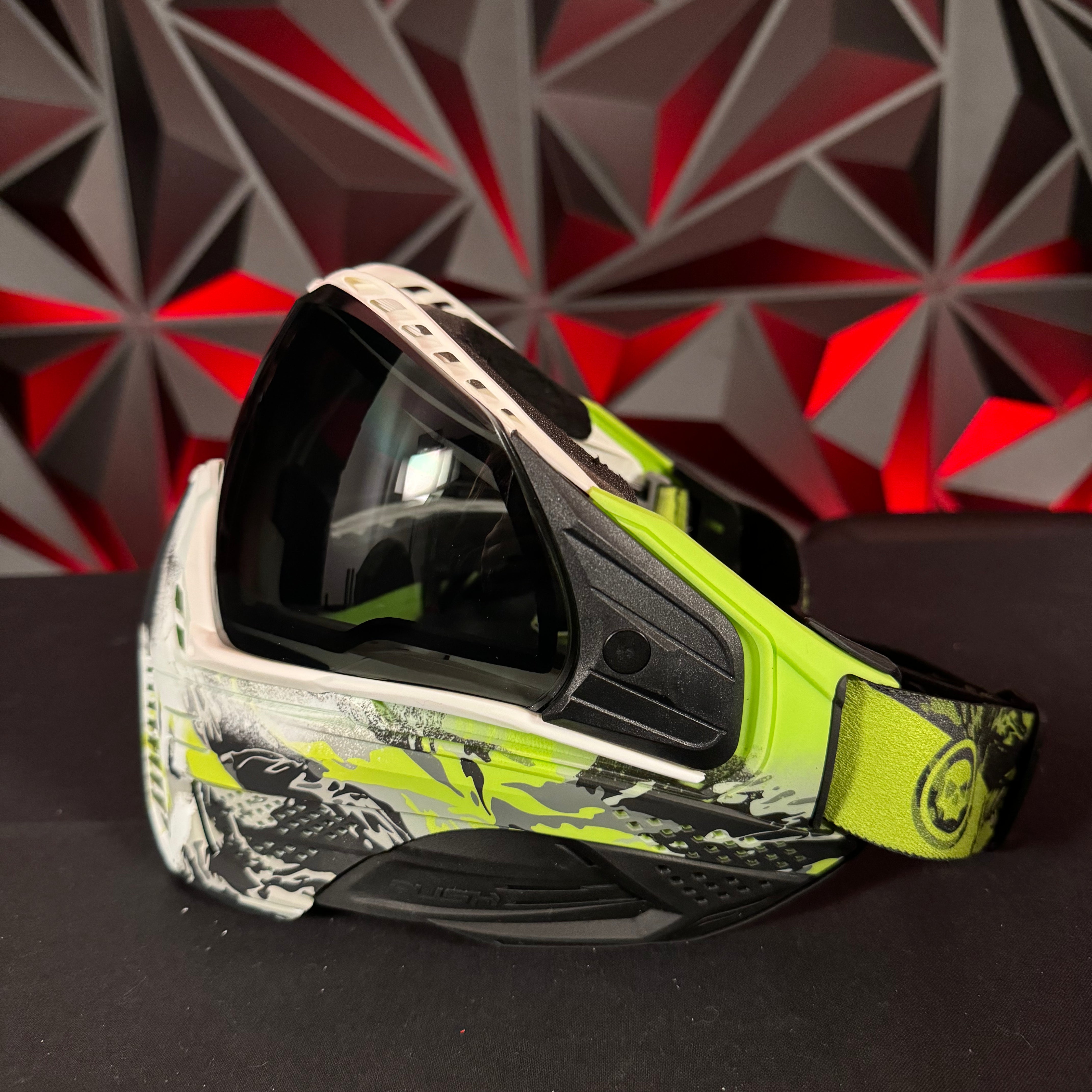 Used Infamous Push Skull Paintball Mask - Skull Volt w/Hard Case