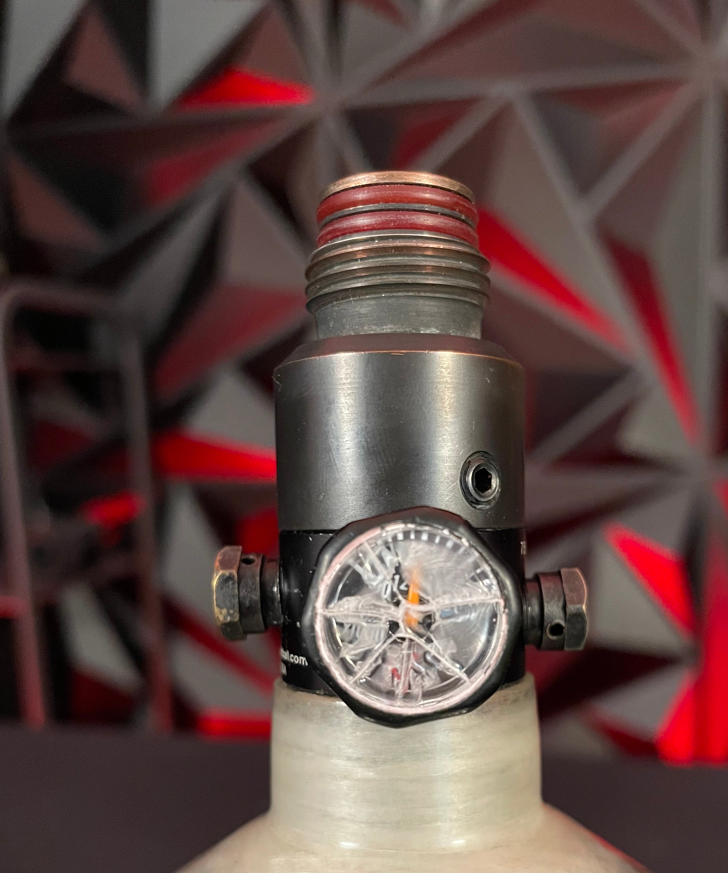 Used Ninja 50/4500 Lite Paintball Tank - Translucent Grey w/Exalt Tank Case