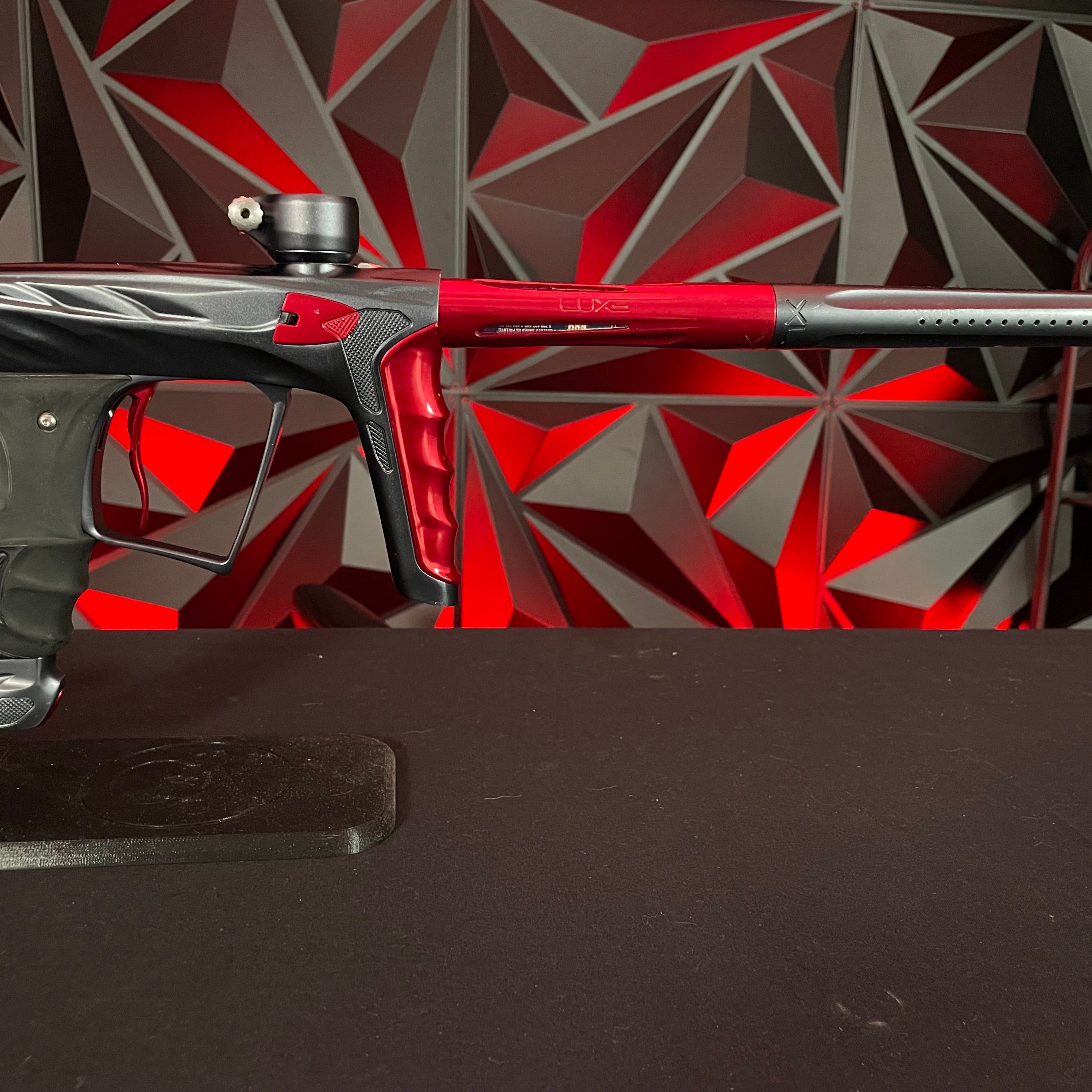 Used DLX Luxe X A51 Paintball Gun - Pewter/ Red