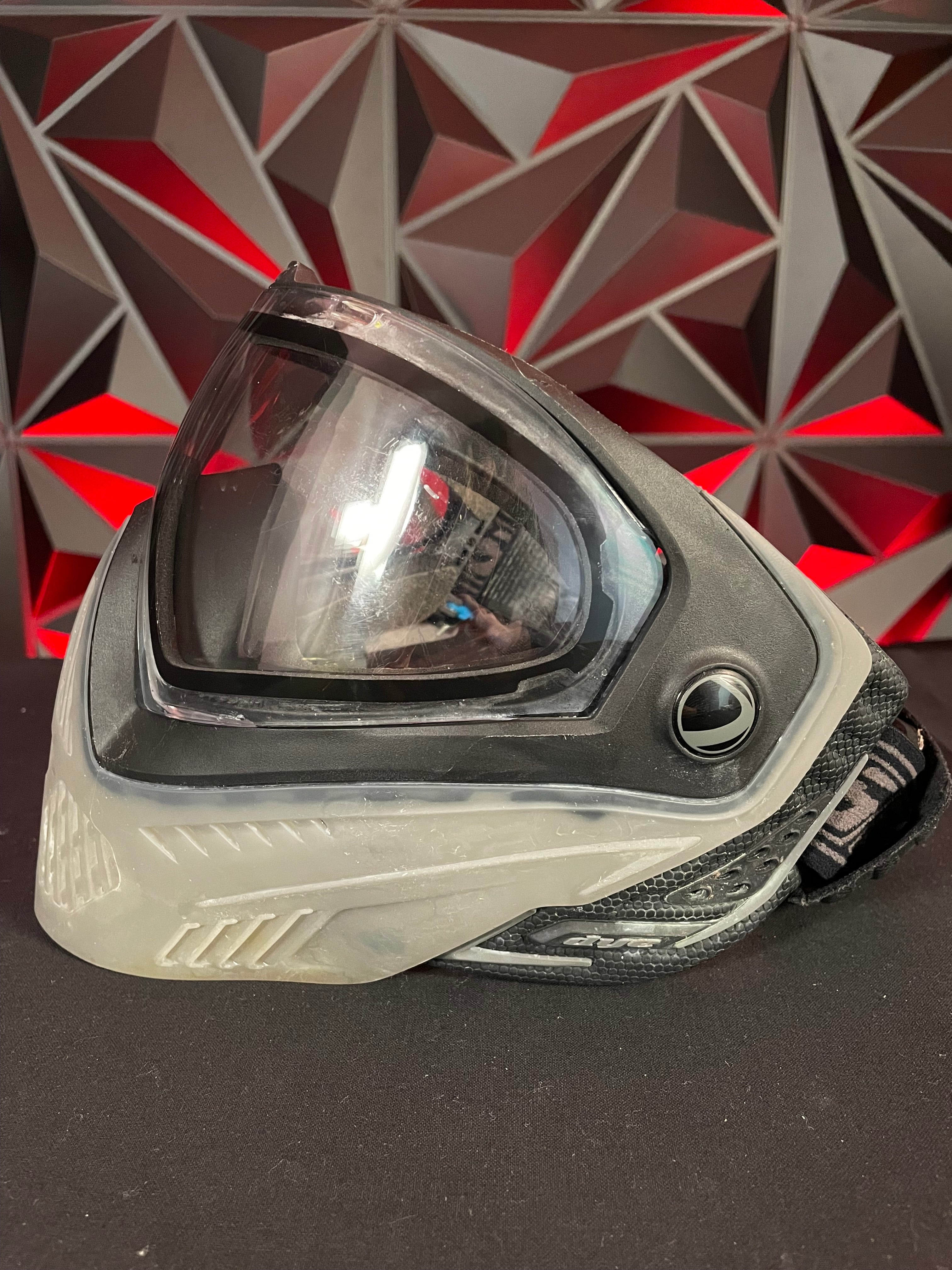 Used Dye i5 Paintball Mask - Black/Clear w/Clear & Yellow Lens
