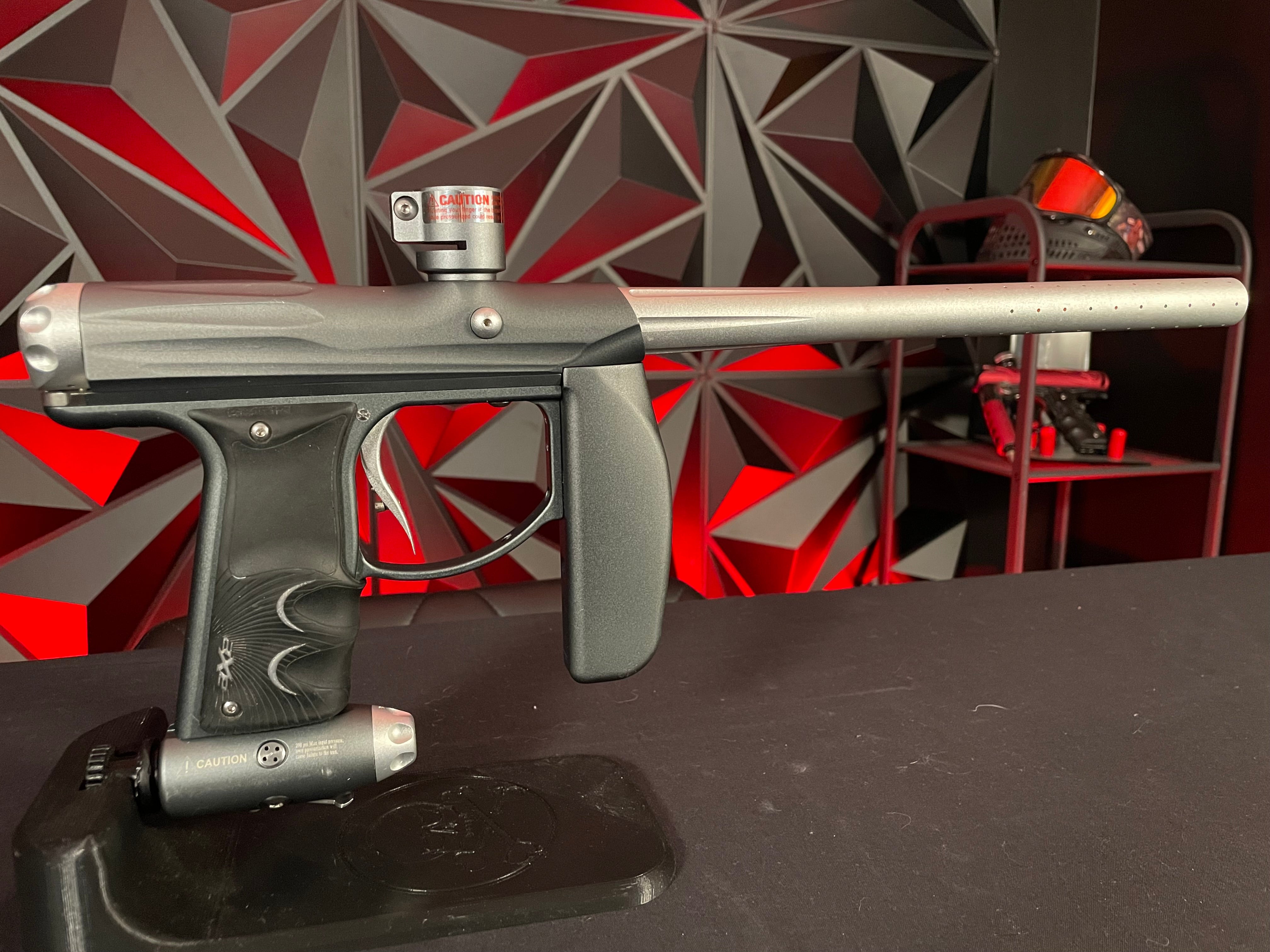 Used Empire Axe Paintball Gun - Dark Grey/Silver w/Redline Board