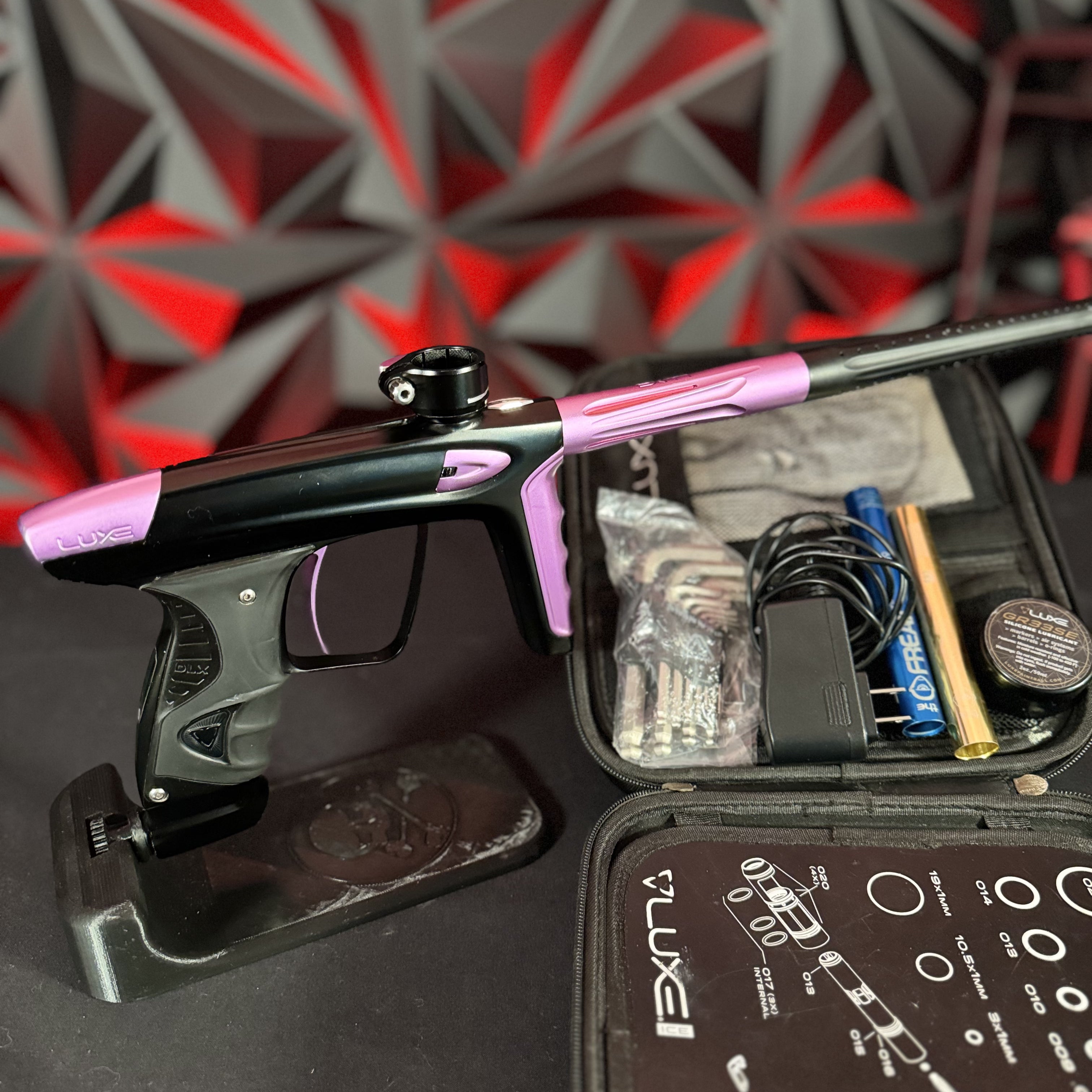 Used DLX Luxe ICE Paintball Marker - Dust Black/Pink