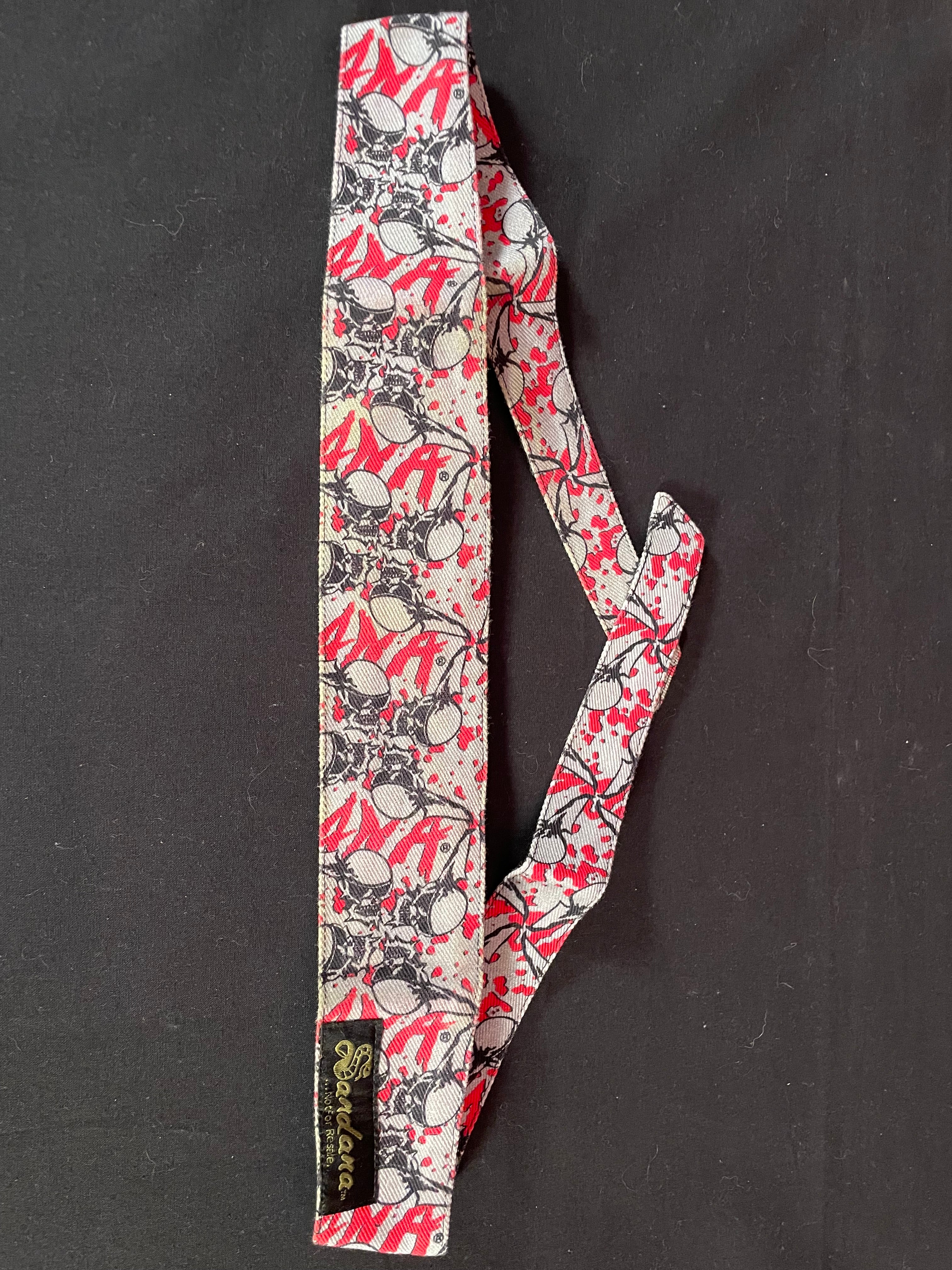 Used Sandana "Flying Skulls" Headband - Grey/Red