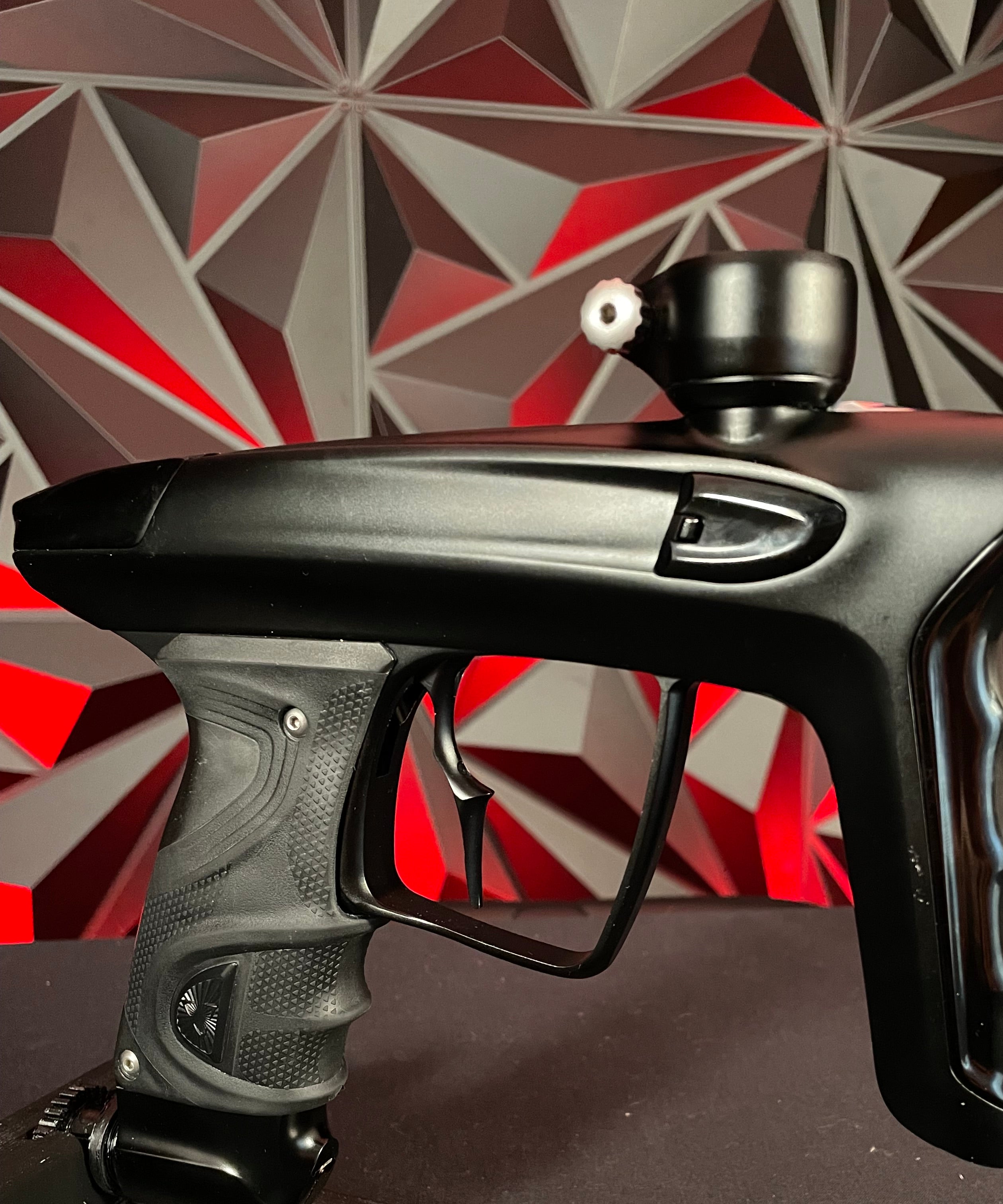 Used DLX Luxe TM40 Paintball Gun - Dust Black / Gloss Black w/ Infamous Deuce Trigger
