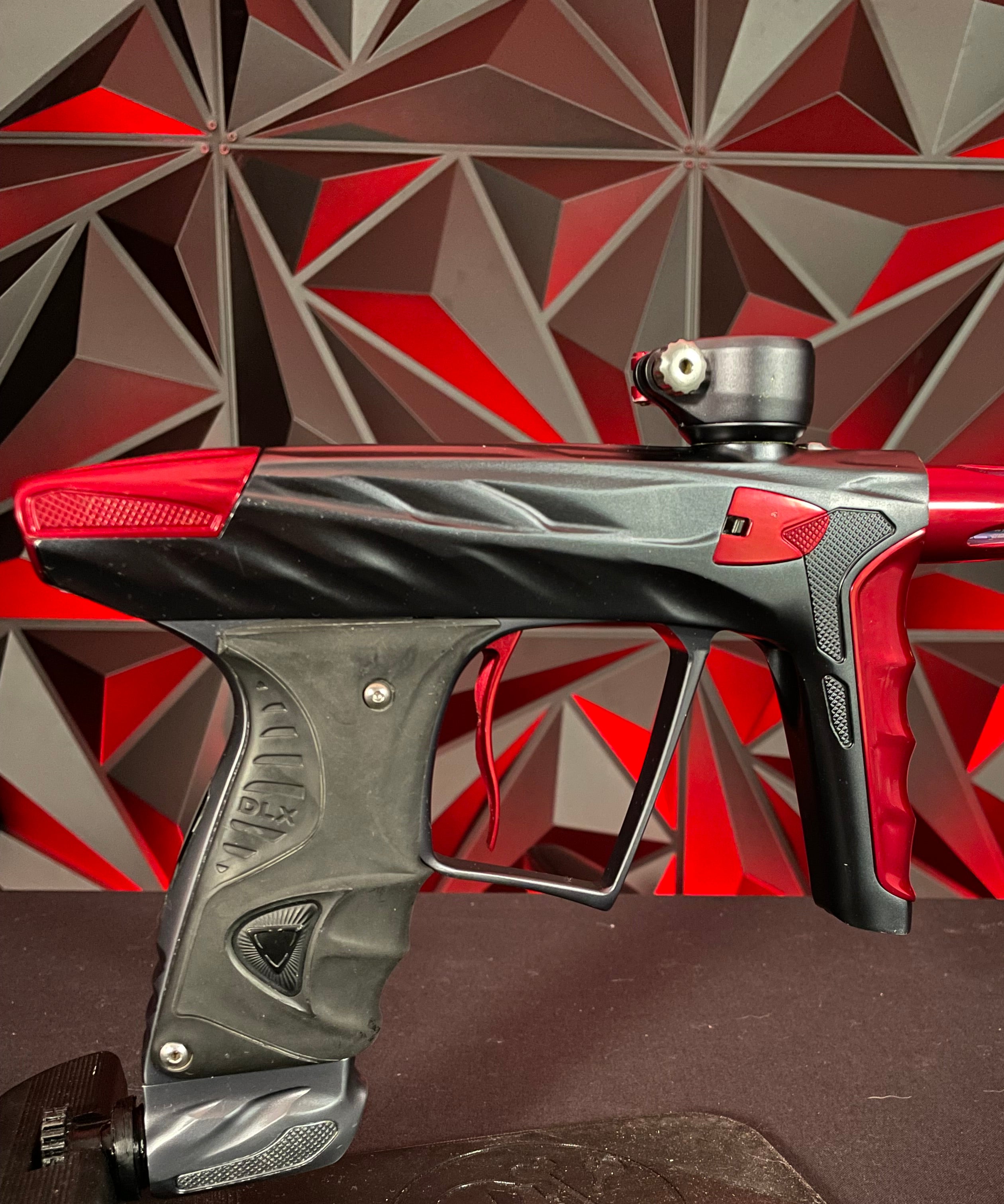 Used DLX Luxe X A51 Paintball Gun - Pewter/ Red