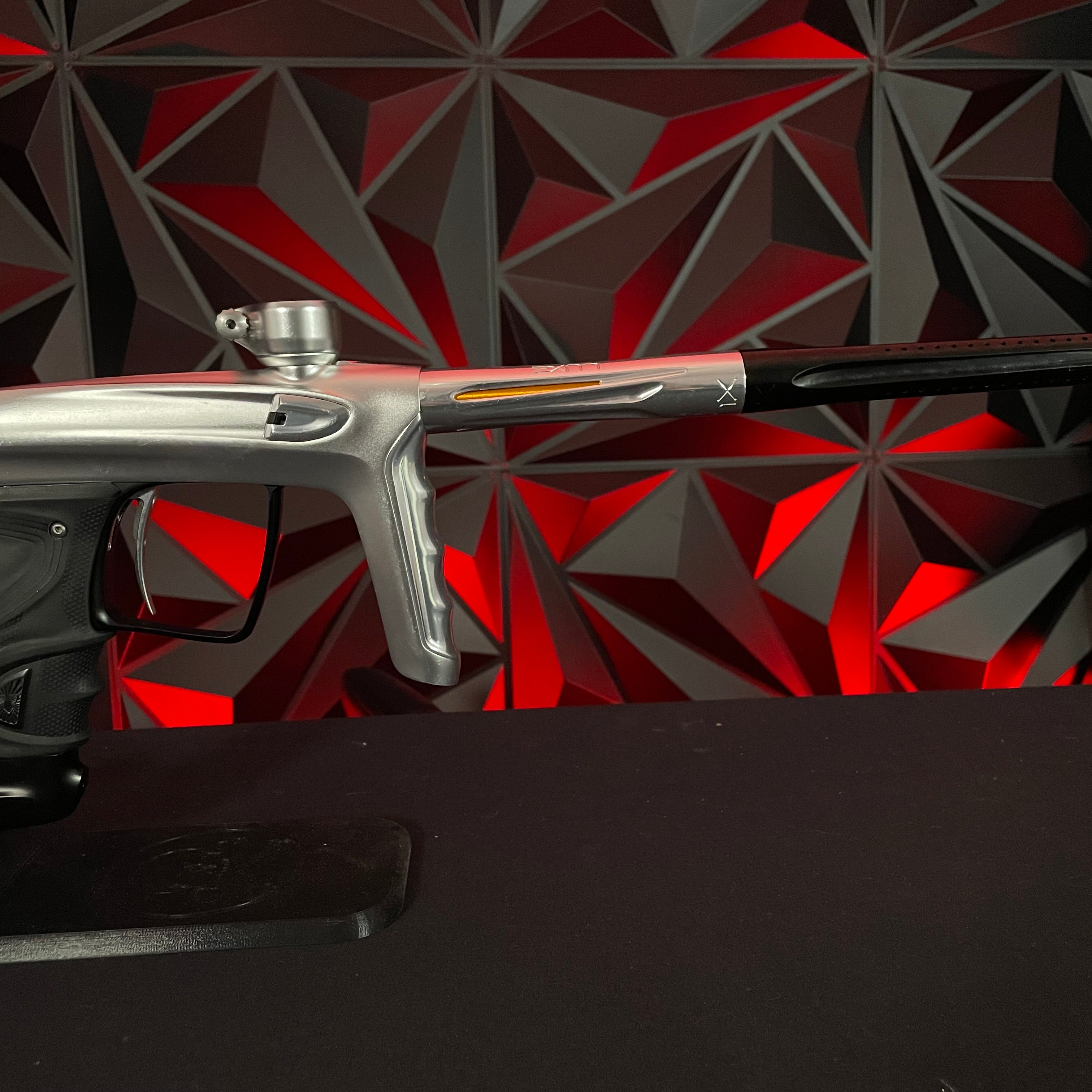 Used DLX TM40 Paintball Gun - Dust Silver/Polished Silver w/ Dust Black Trigger Frame & SSC Bolt