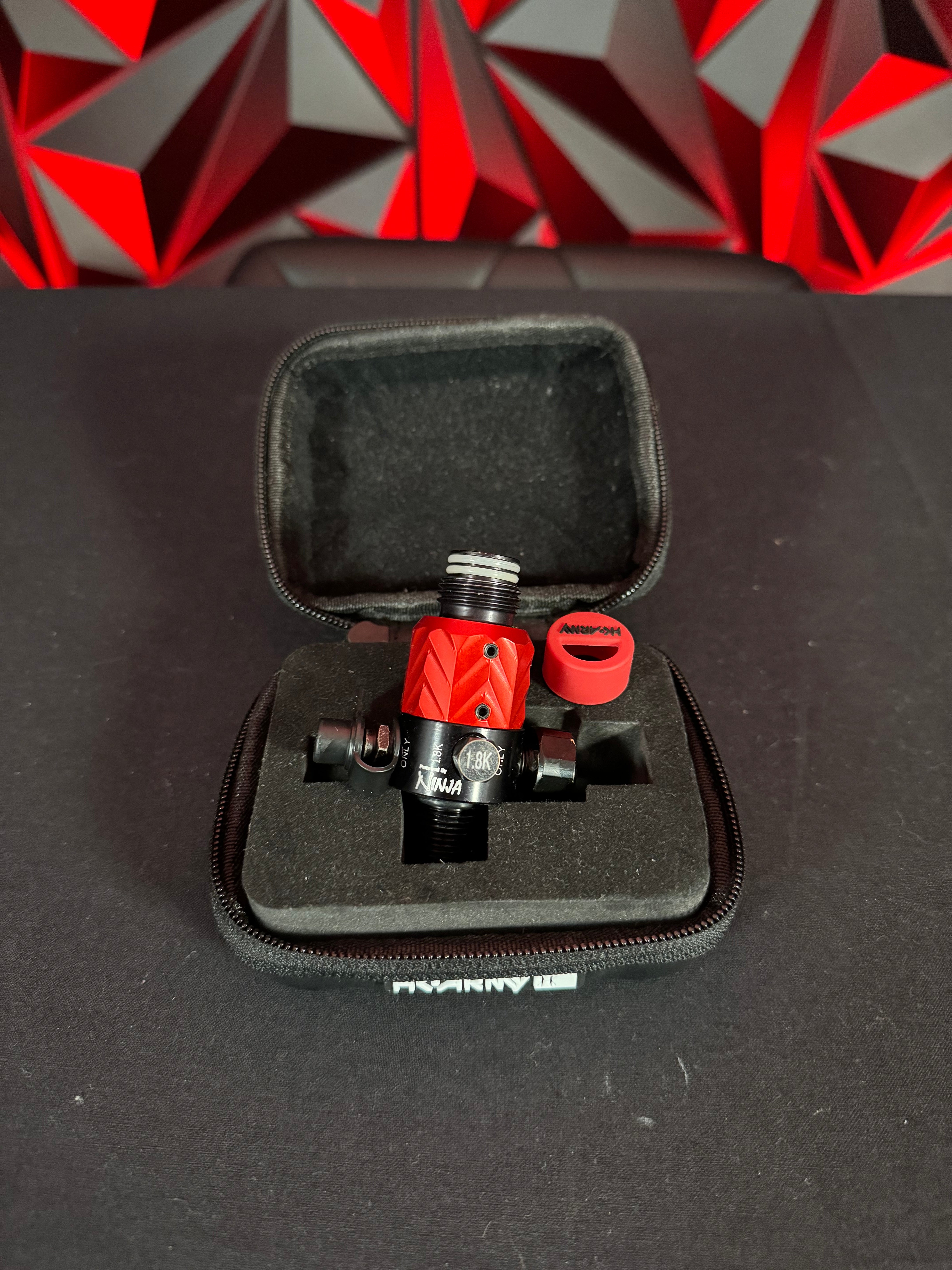 Used HK Army Aerolite Elite Pro Fossil Regulator - Red w/ HK Army Reg Case