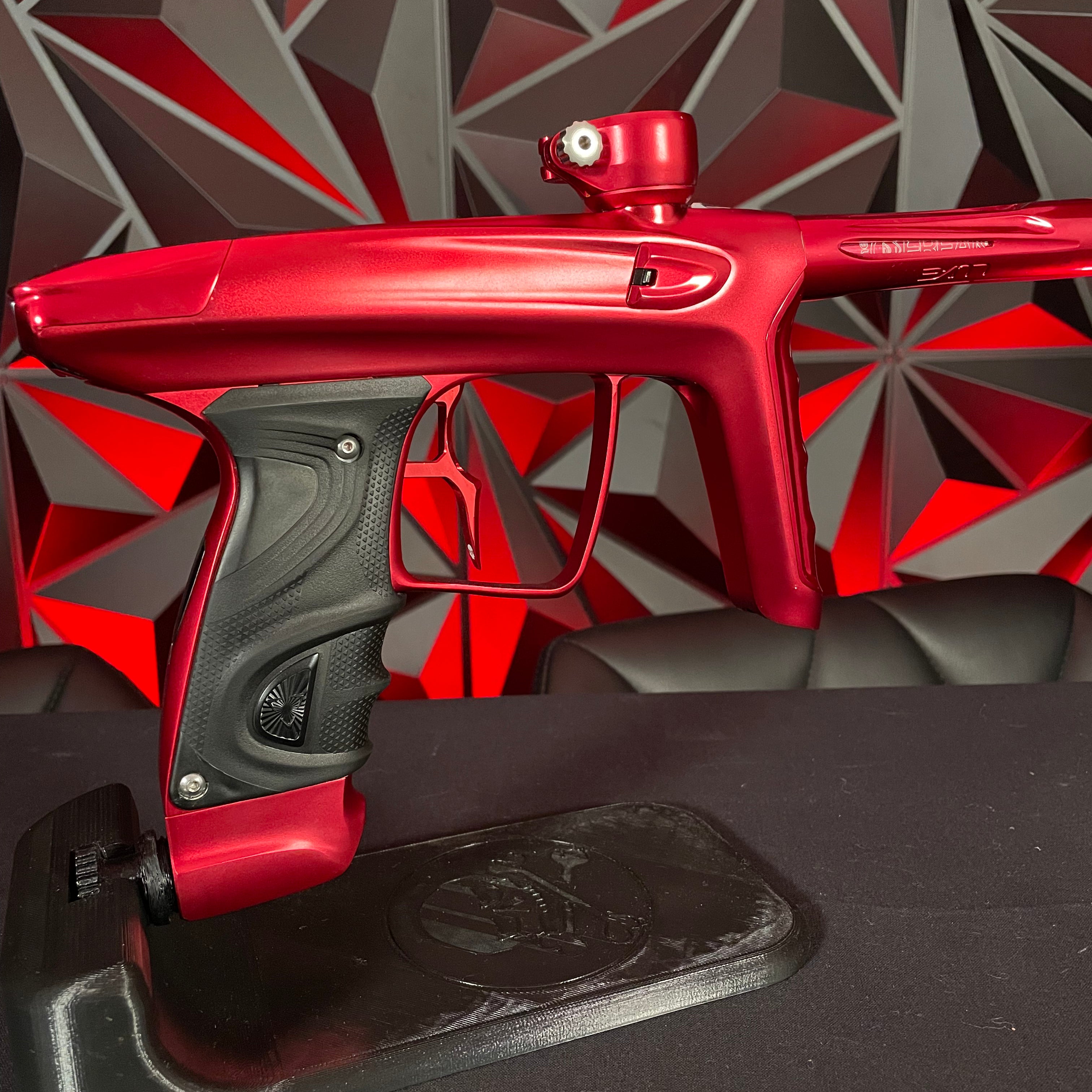 Used DLX Luxe TM40 Paintball Gun - Dust Red / Gloss Red w/Infamous Deuce Trigger
