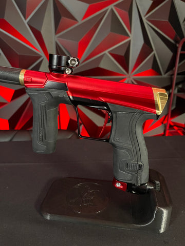 Used Planet Eclipse CS2 Pro Paintball Gun - Red/Black/Gold w/ 3 FL Backs