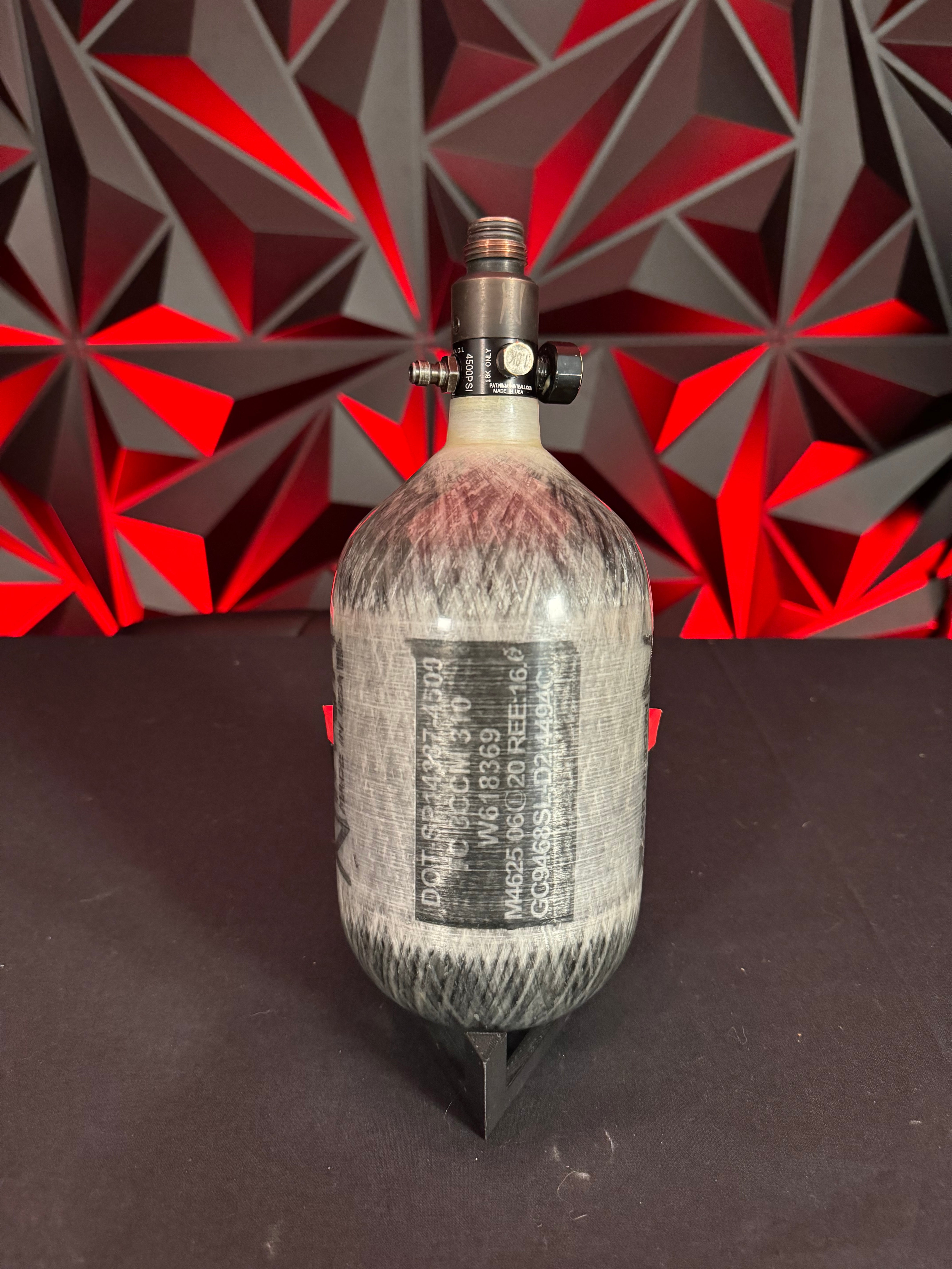 Used Ninja Lite 68/4500 Paintball Tank - Grey Ghost w/Standard Regulator