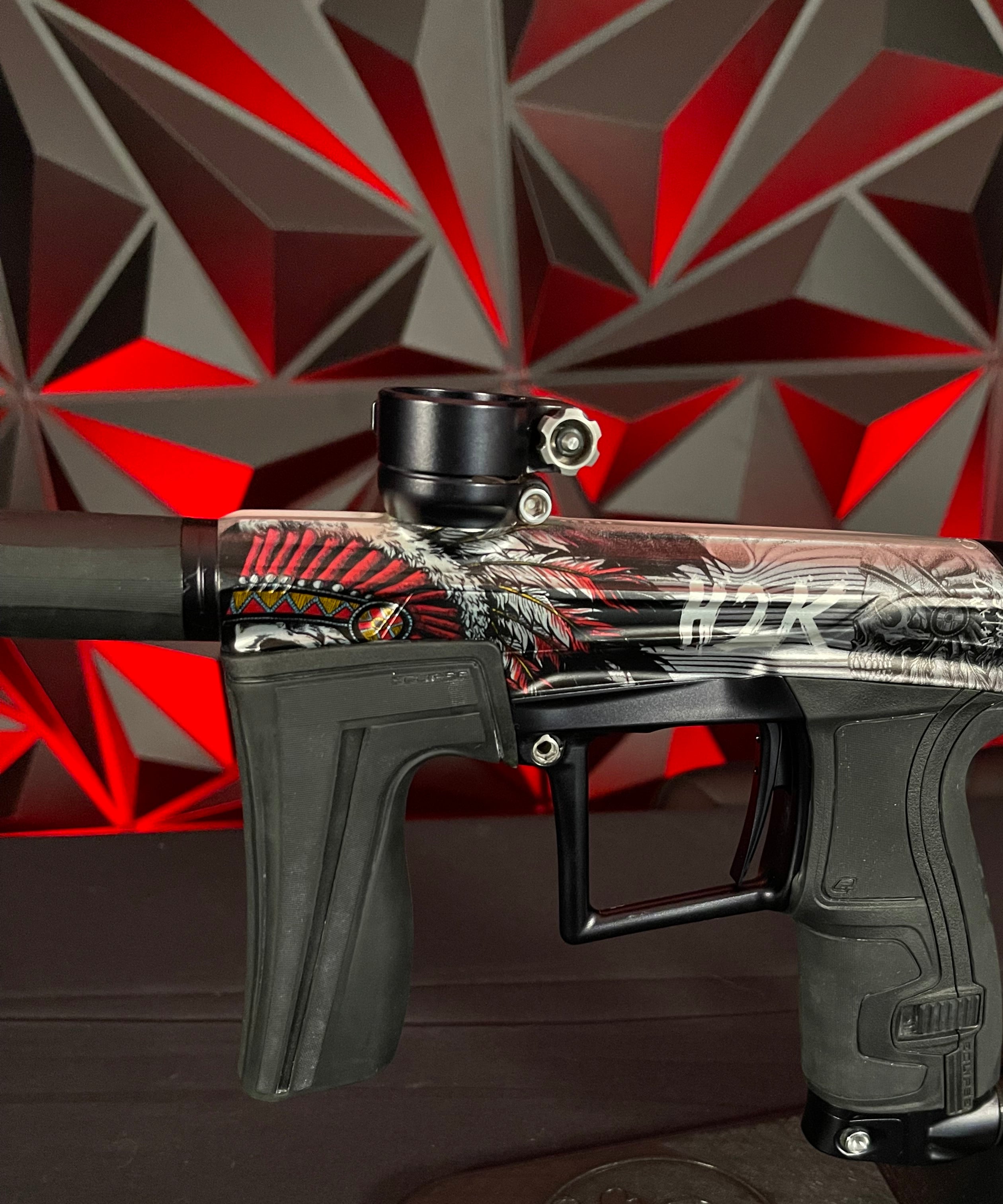 Used Planet Eclipse Geo 4 Paintball Gun - H2K w/Signed Case, 3 FL Inserts, & 2 Triggers