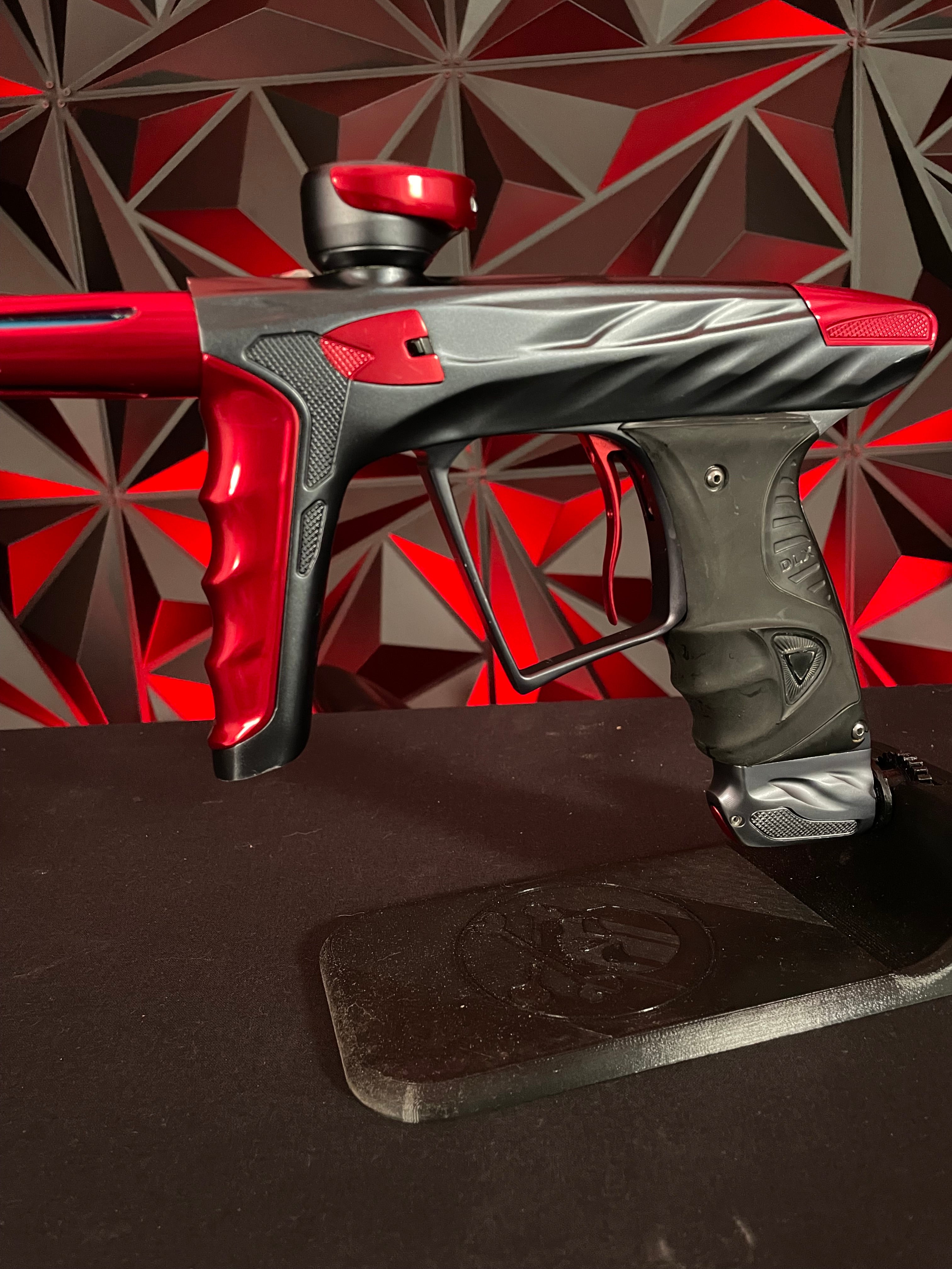 Used DLX Luxe X A51 Paintball Gun - Pewter/ Red