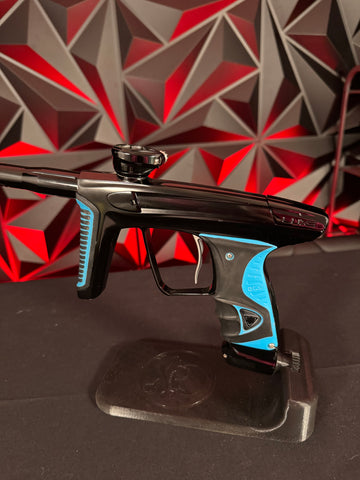 Used DLX Luxe X Paintball Gun - Black w/ Blue Grips