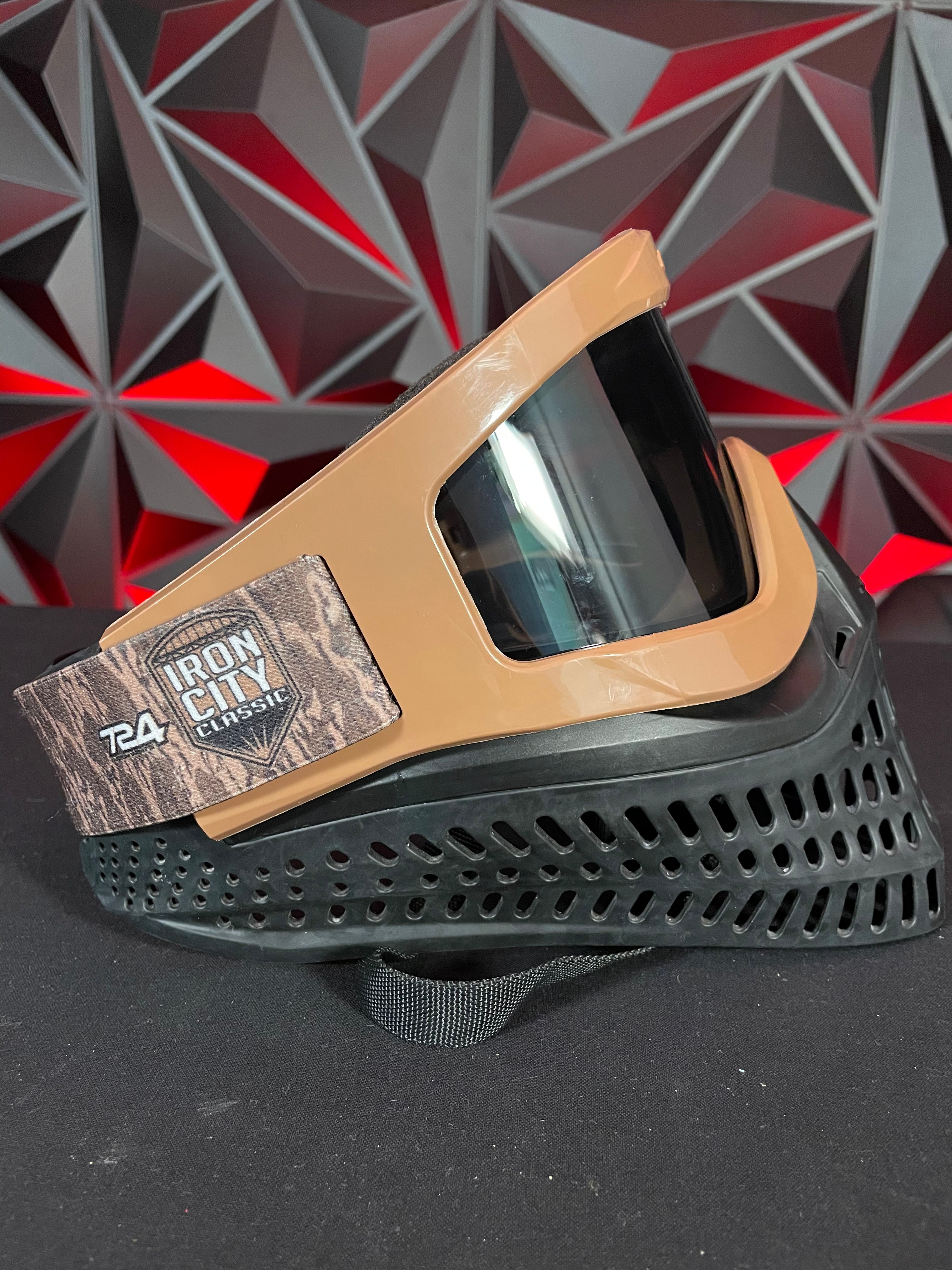 Used Jt ProflexX Mask - Black/Tan w/ Custom ICC Back Strap