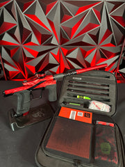 Used HK Army/Planet Eclipse LV2 Fossil Paintball Gun - Scorch (Red/Black) w/ 4 Carbon PWR Inserts