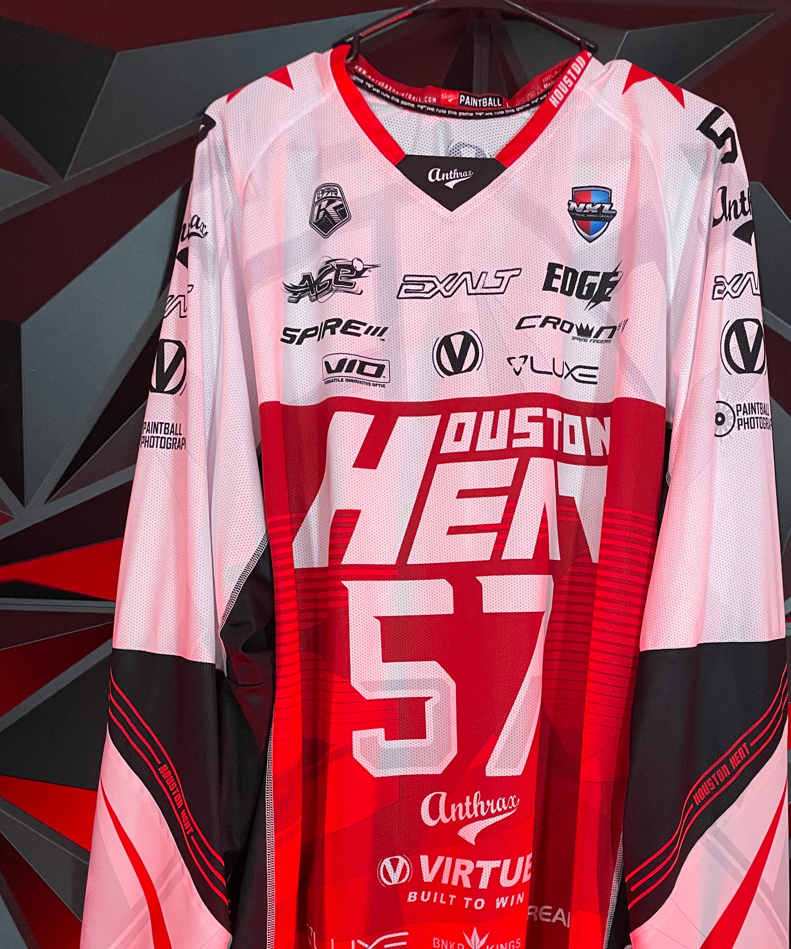Used Houston Heat Paintball Jersey -Chad George #57 - Large