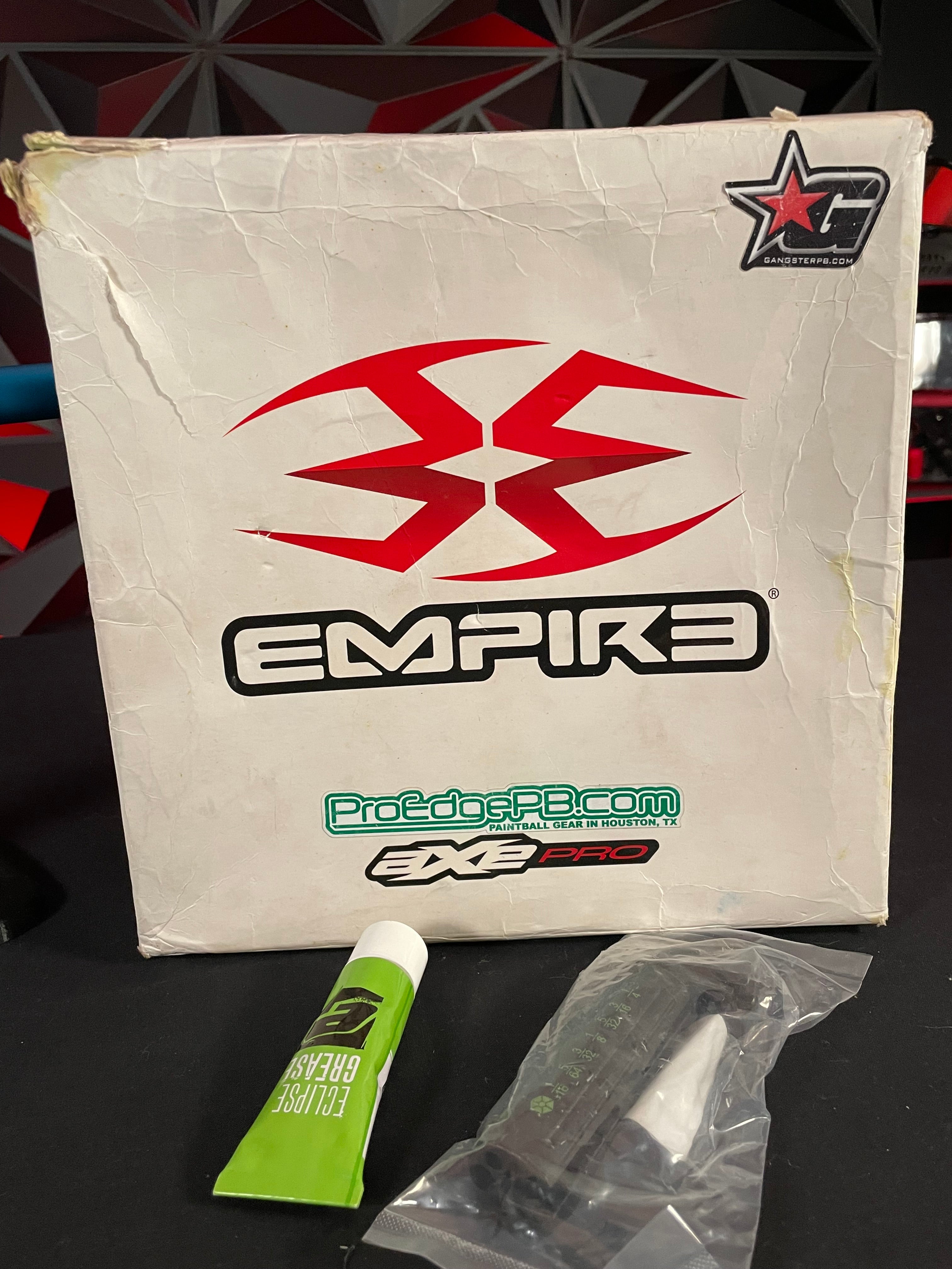 Used Empire Axe Pro Paintball Gun - Blue/Silver w/ Redline Board