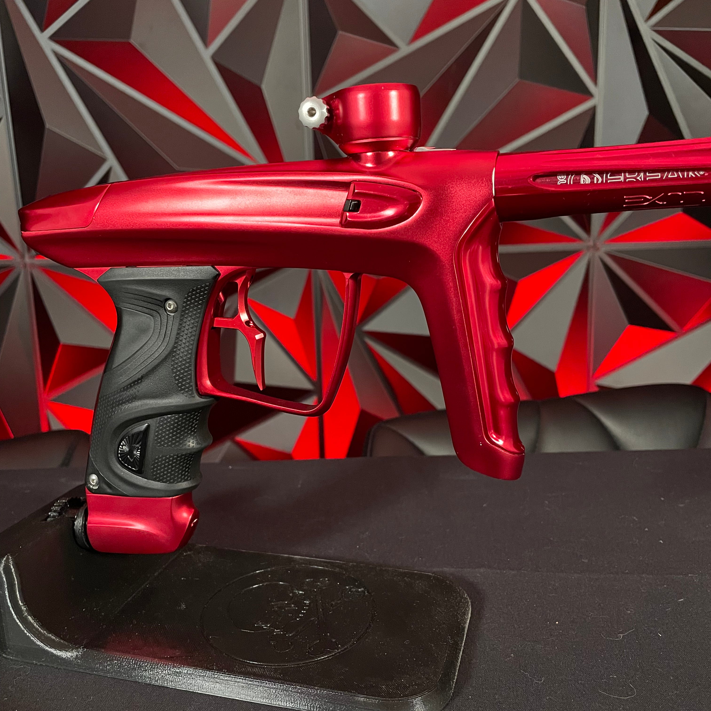 Used DLX Luxe TM40 Paintball Gun - Dust Red / Gloss Red w/Infamous Deuce Trigger