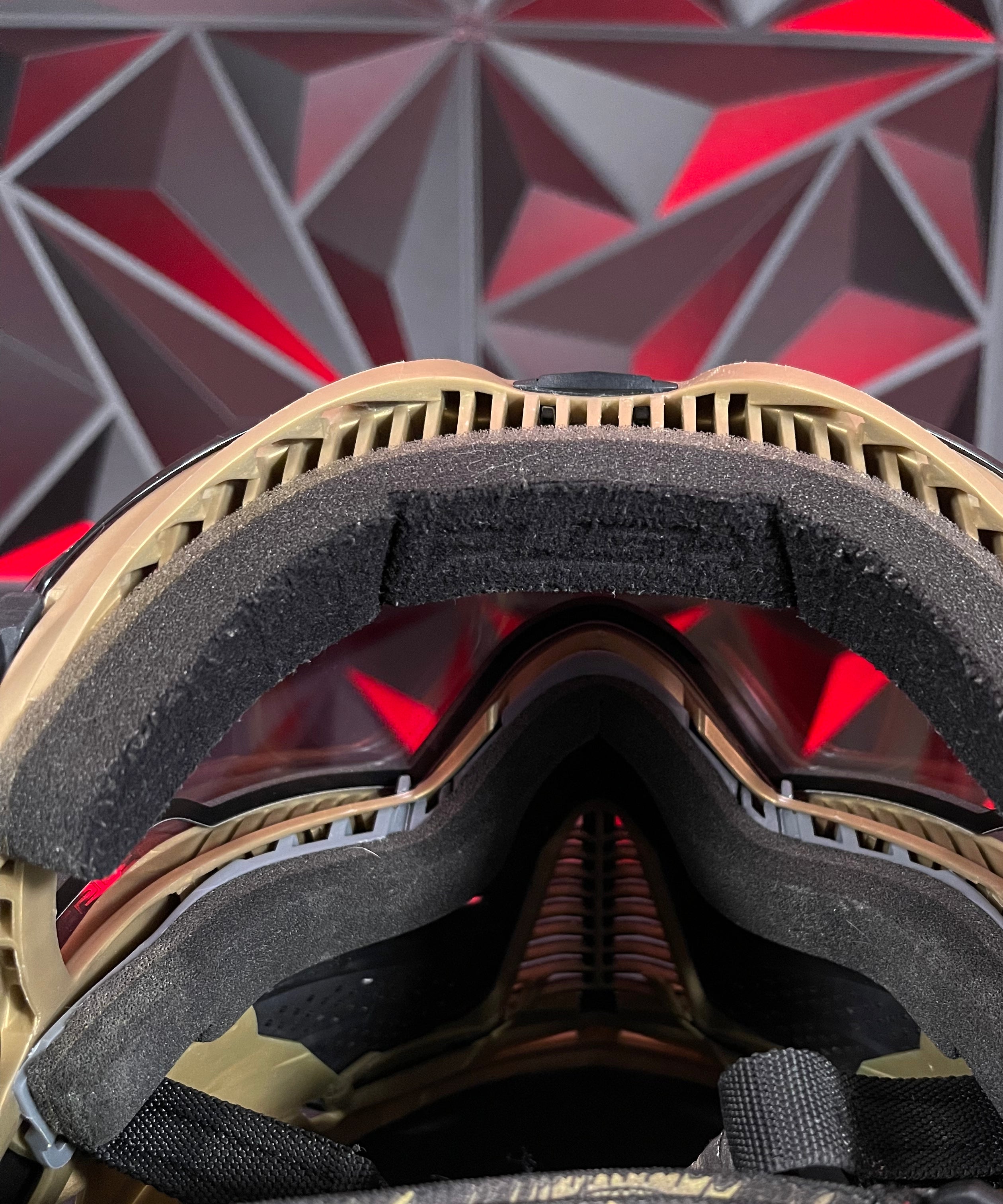 Used Push Unite Paintball Mask - Black/Gold w/Carbon Hard Case