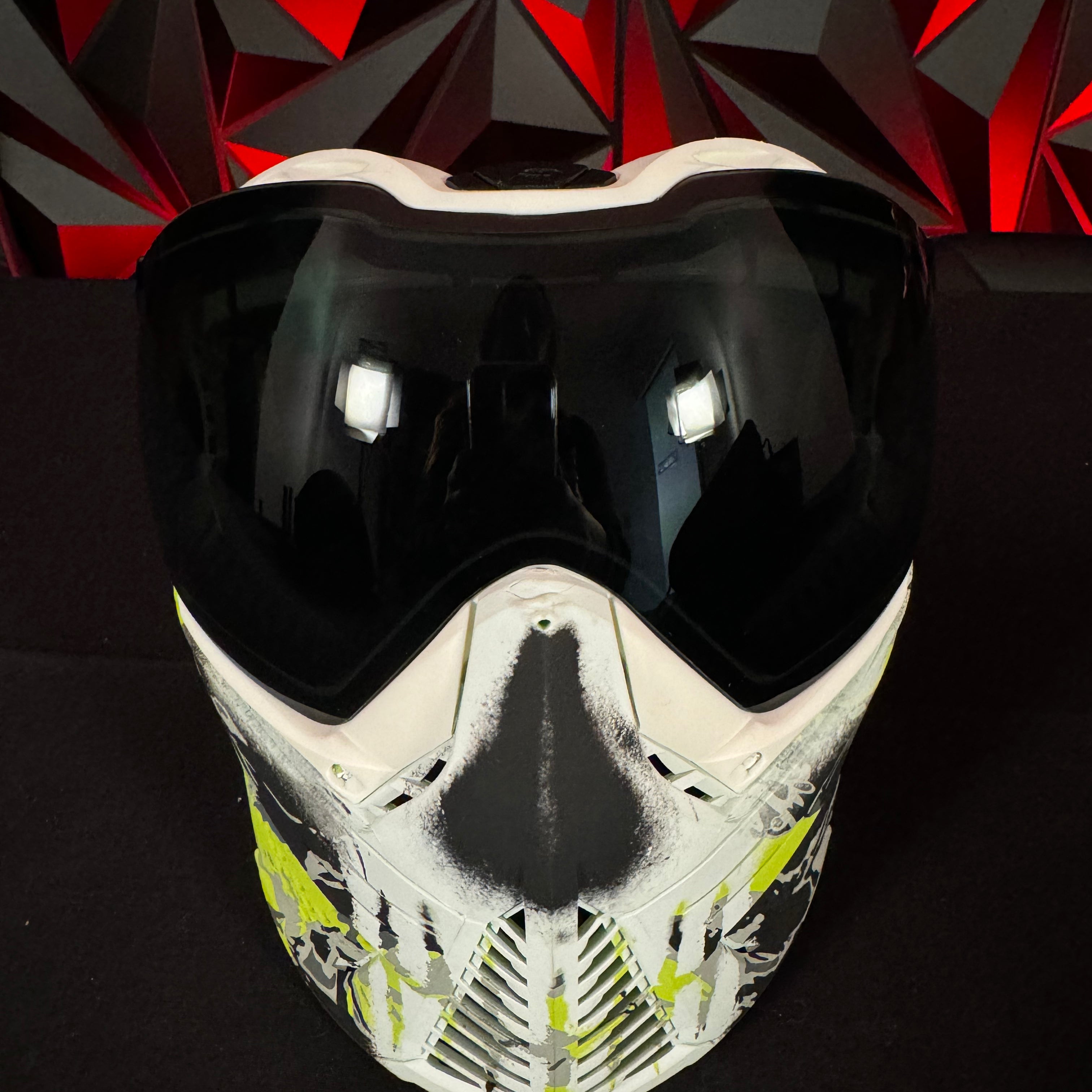 Used Infamous Push Skull Paintball Mask - Skull Volt w/Hard Case